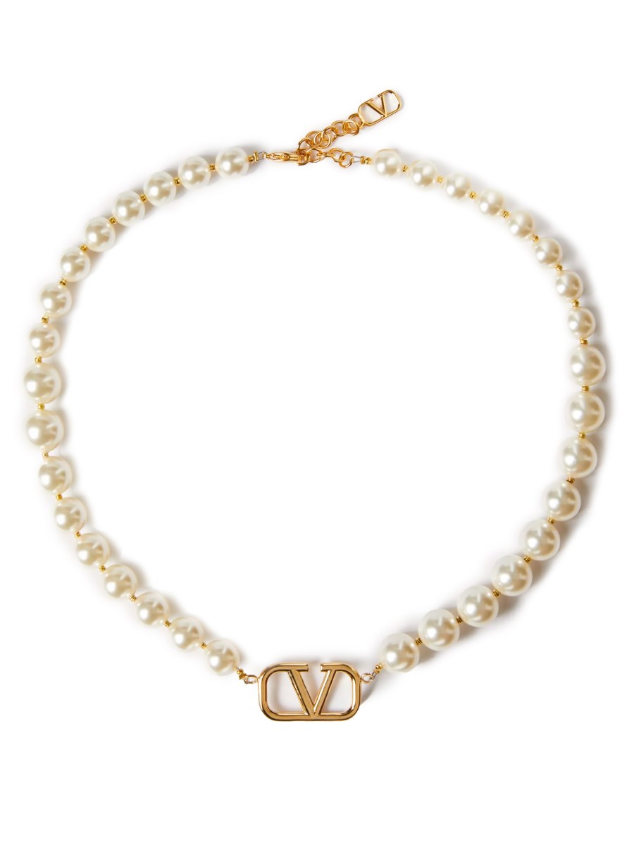 COLLANA VLOGO SIGNATURE IN METALLO E PERLE SWAROVSKI®