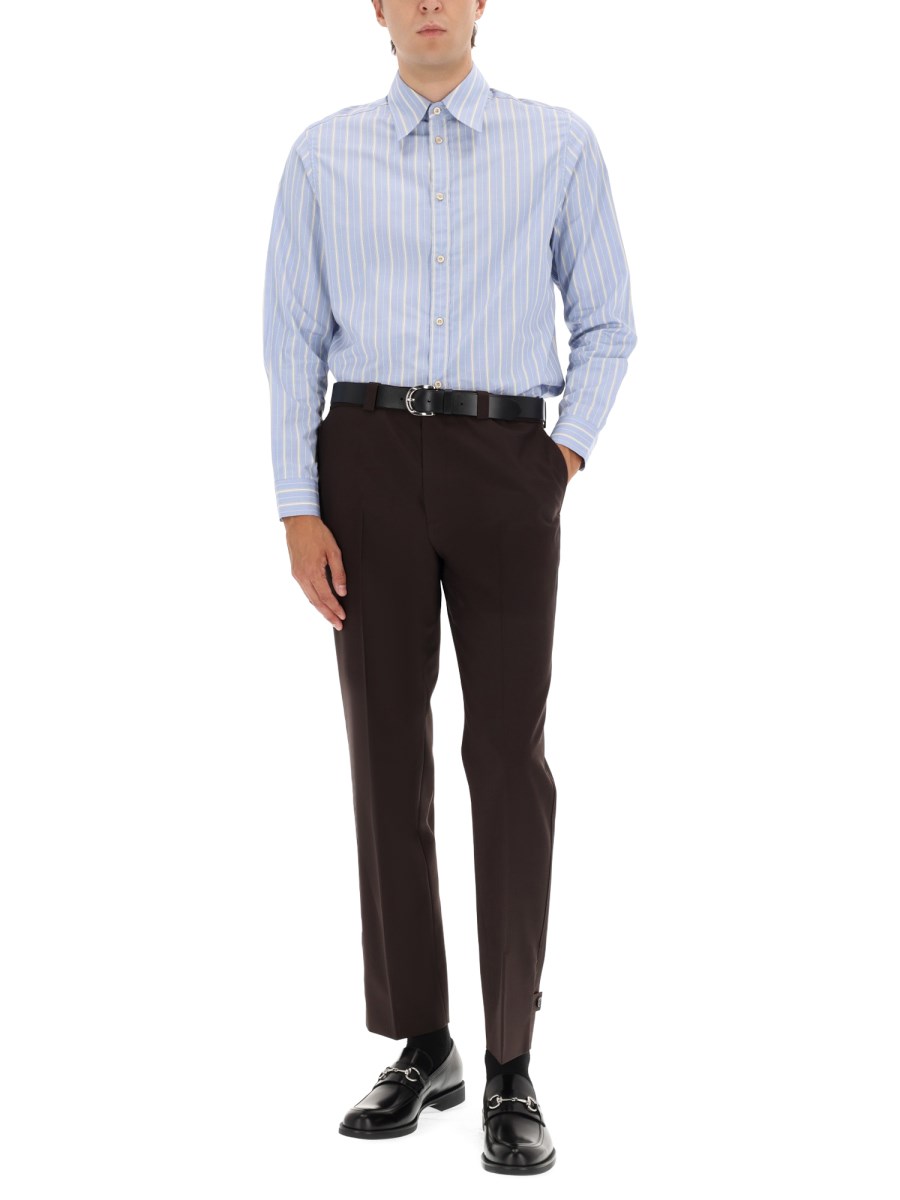 PANTALONE IN GABARDINA DI LANA