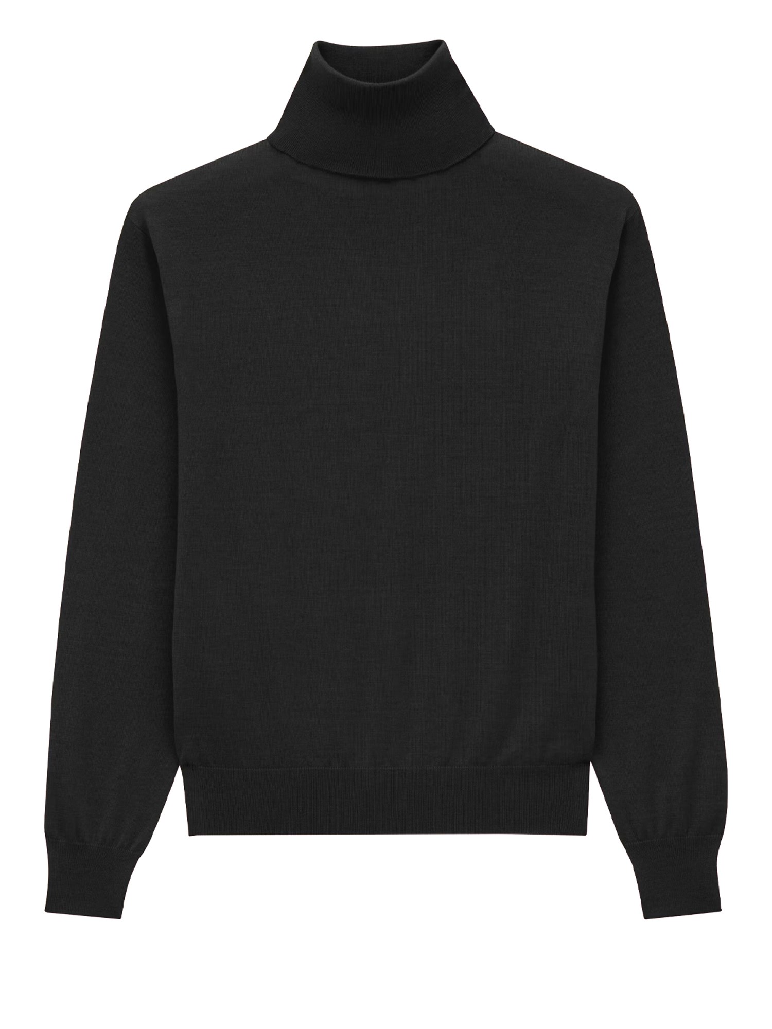 Saint Laurent Cashmere, Wool And Silk Turtleneck Pullover In Black