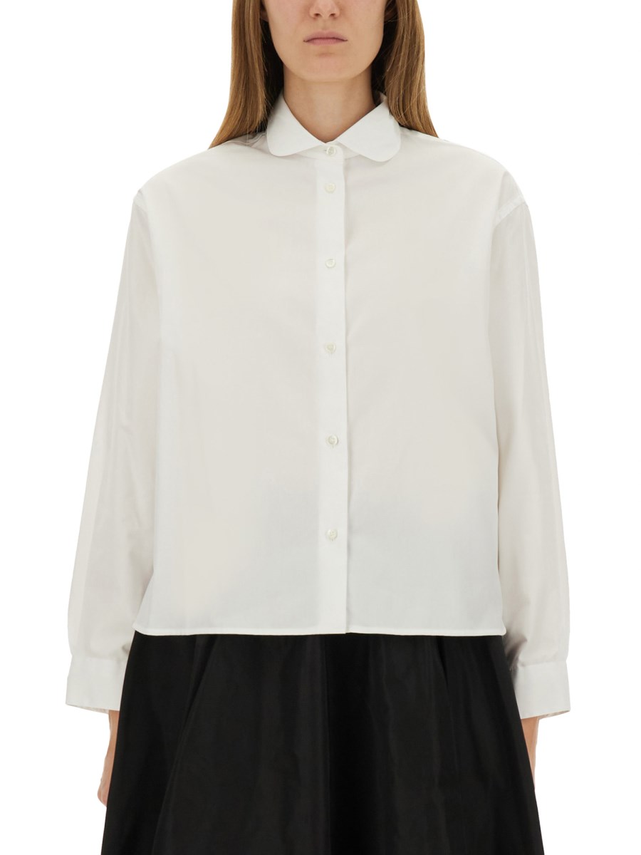 CAMICIA BOXY IN POPELINE DI COTONE