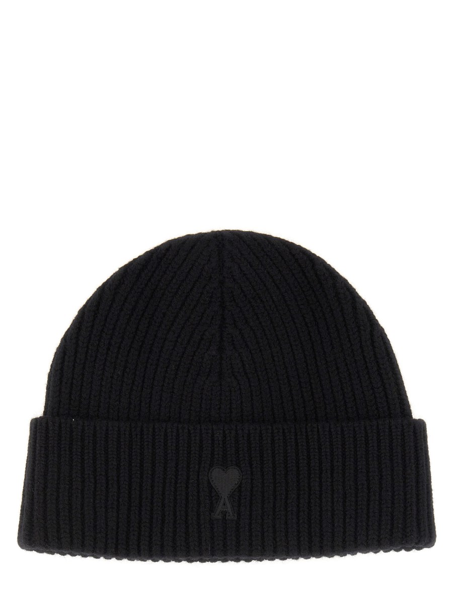 CAPPELLO IN LANA CON LOGO