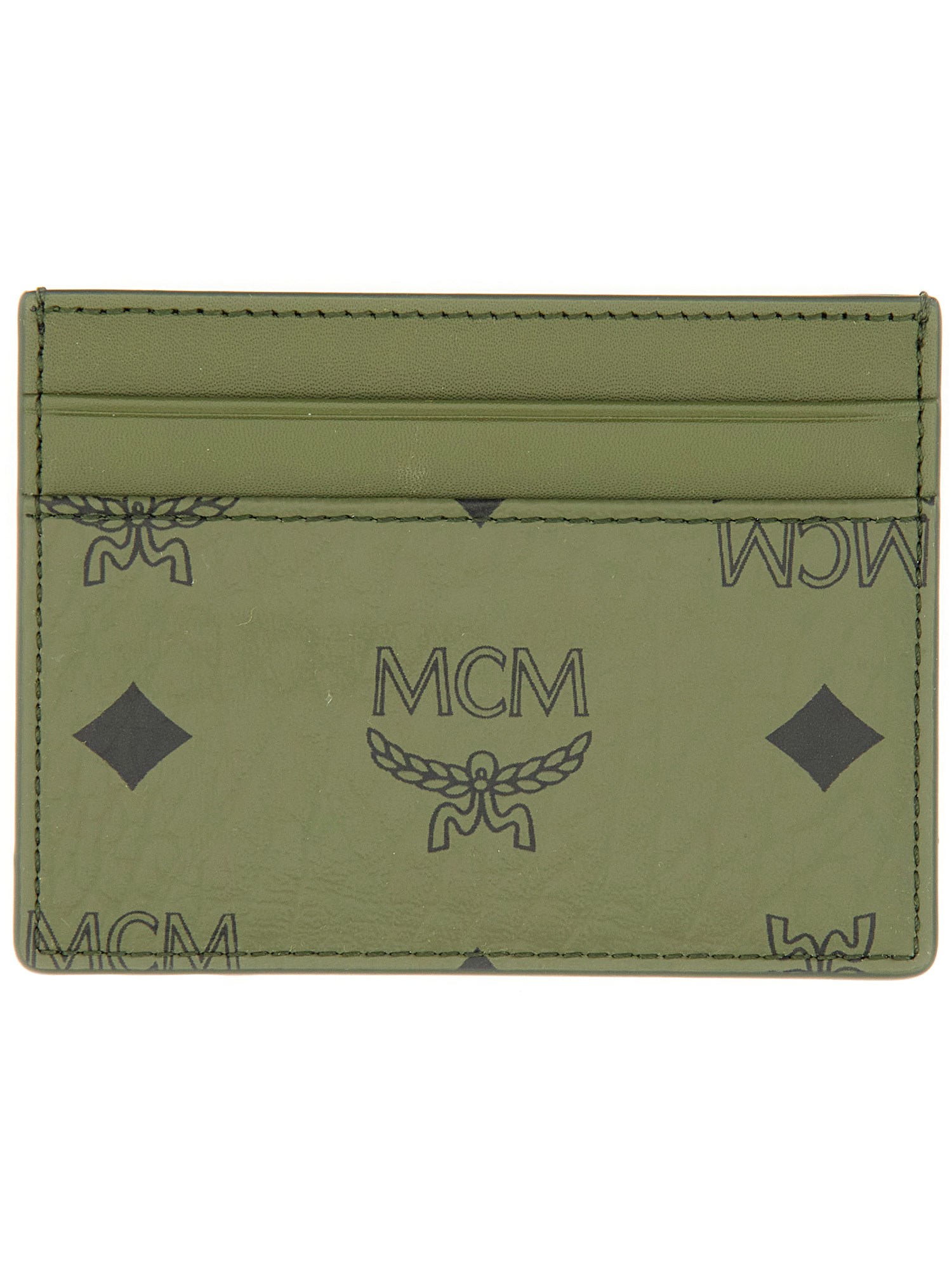 Mcm Card Holder "aren" In Gold