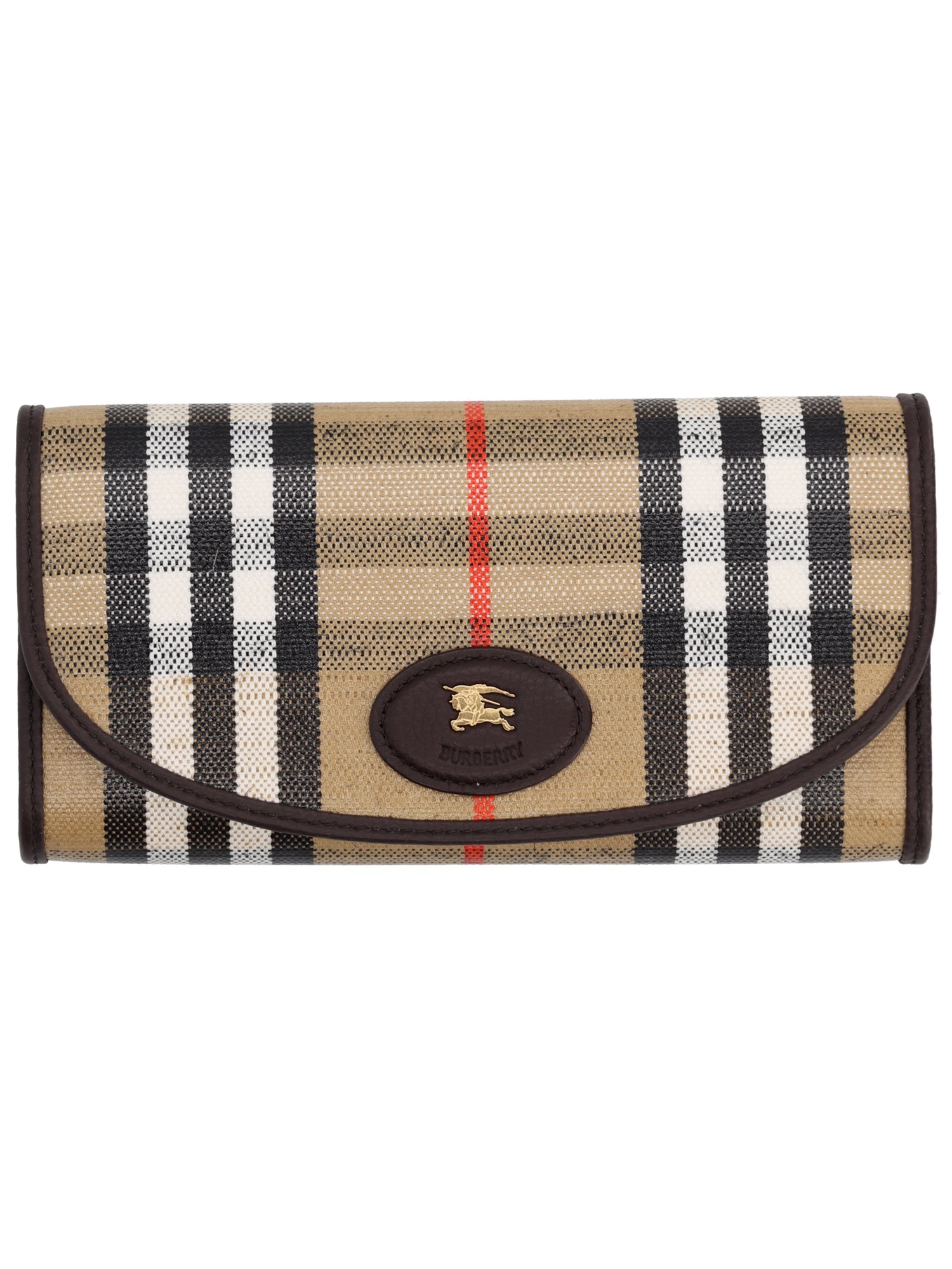 Burberry Womens Sand Highlands Continental Cotton-blend Wallet In Multi