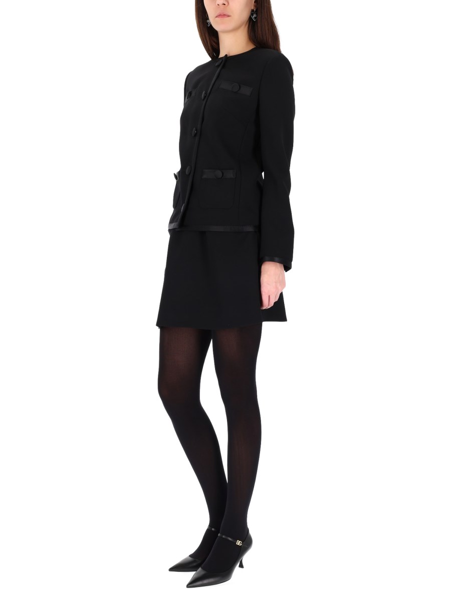 GONNA CON BASCHINA IN DOUBLE CREPE