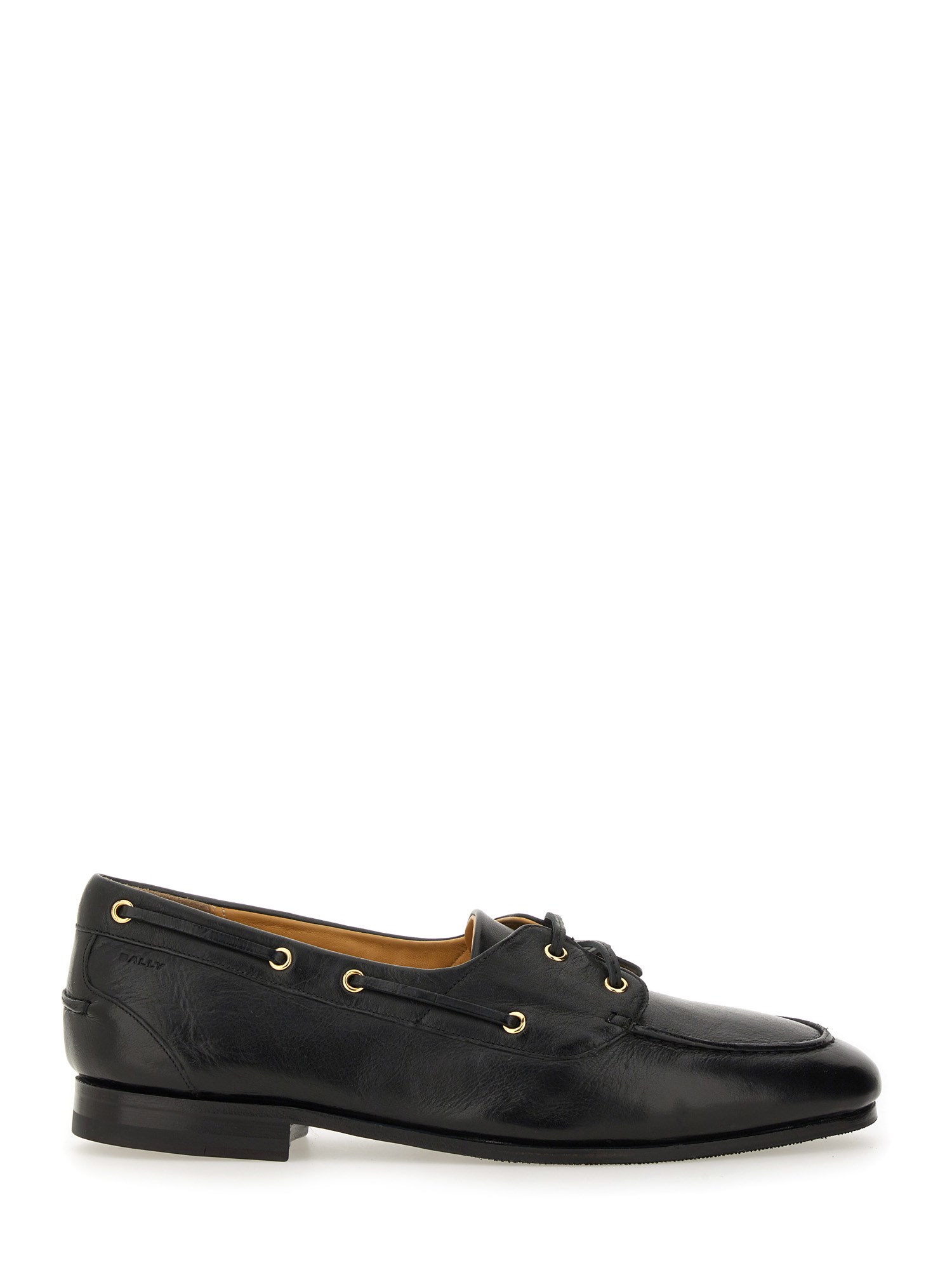 Bally Plume Derby In Leather Wide Foot Morphology In Black