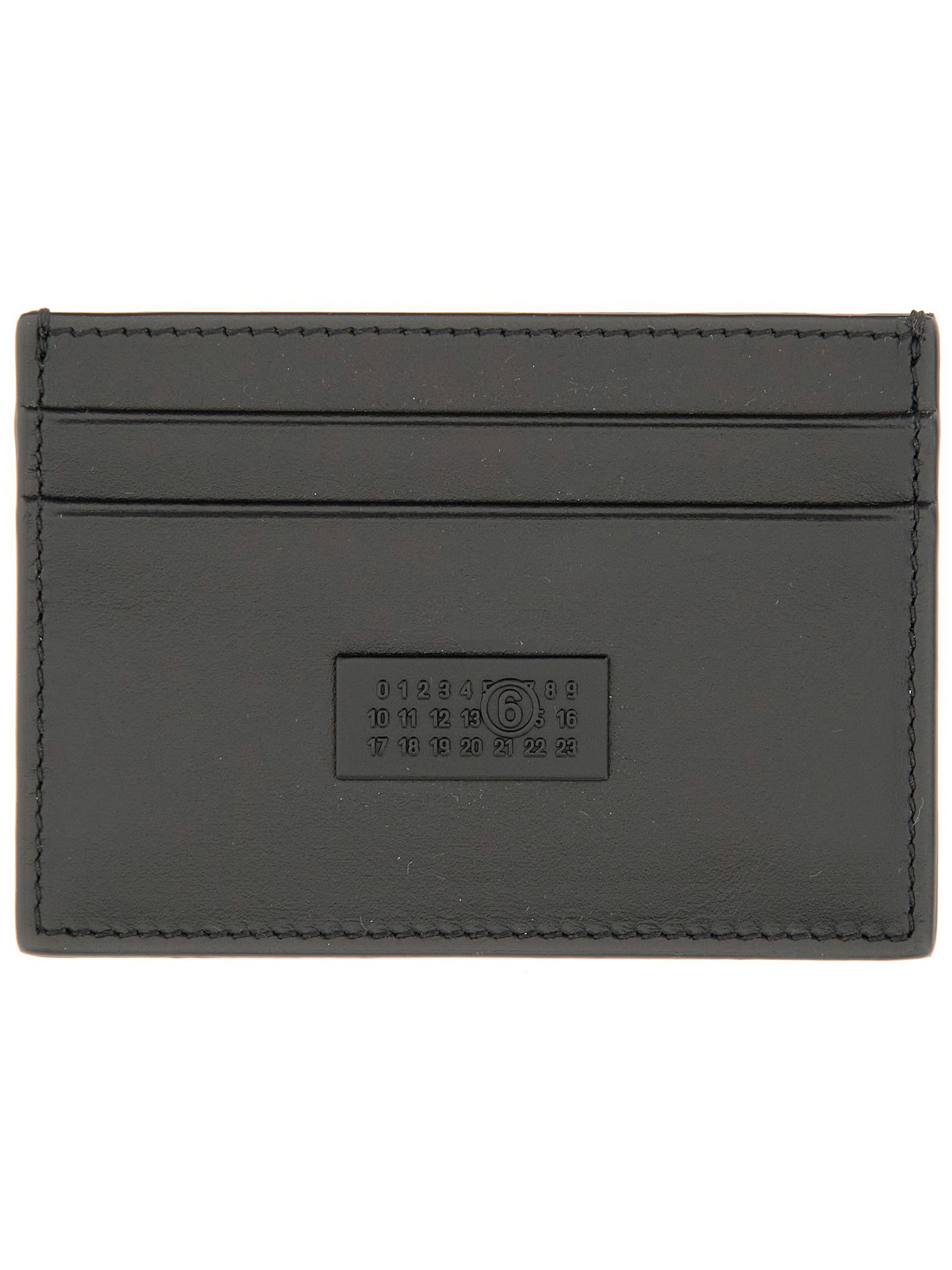 Mm6 Maison Margiela Card Holder "numeric" In Burgundy
