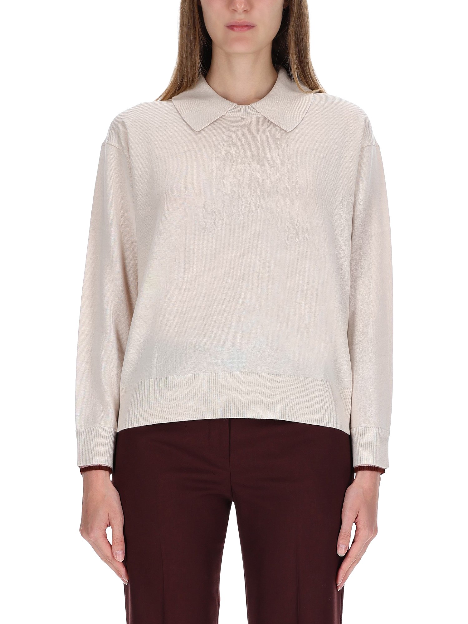 Paul Smith Knitted Collar Sweater In Multi