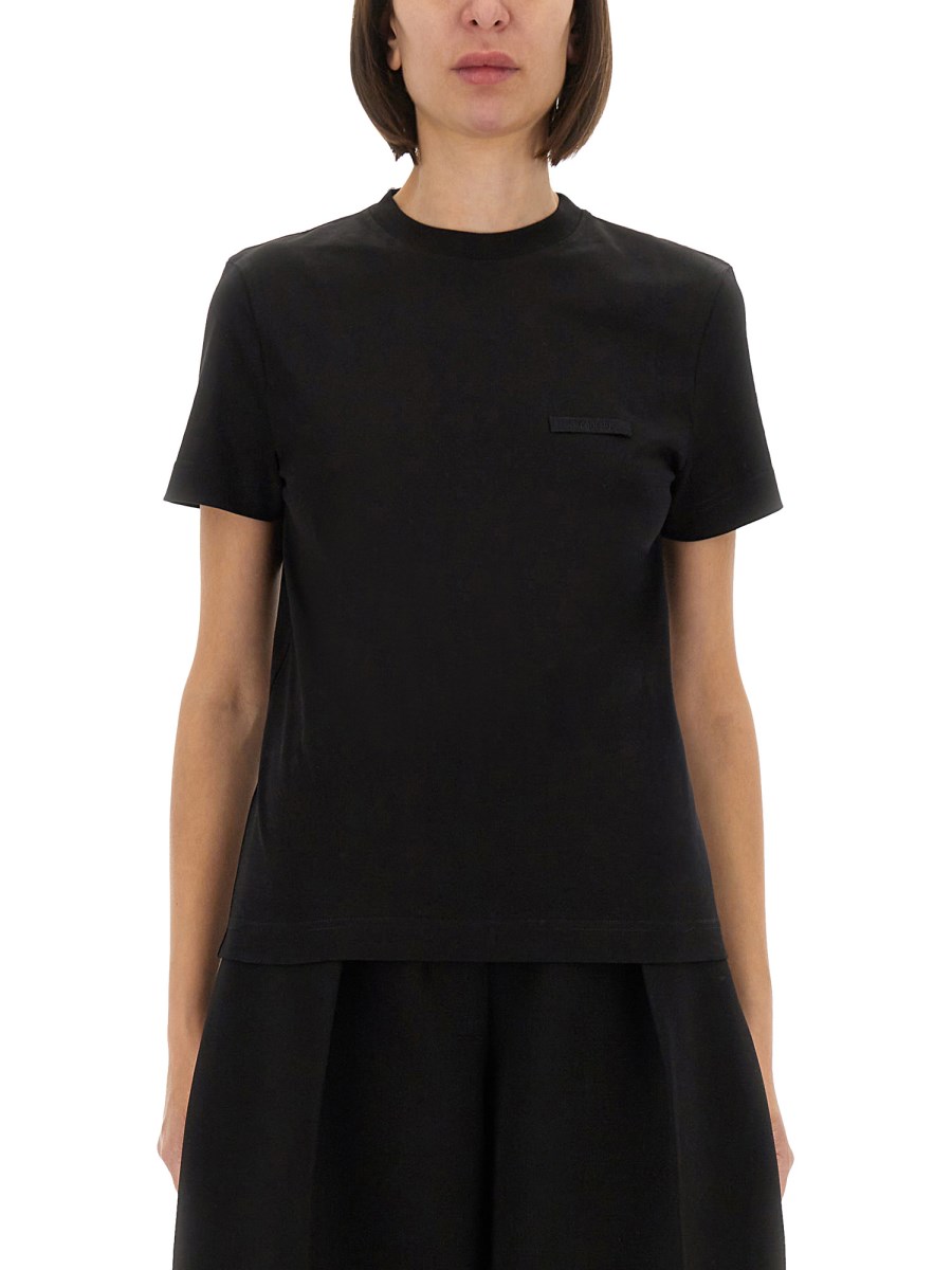 T-SHIRT A MANICHE CORTE GROS GRAIN