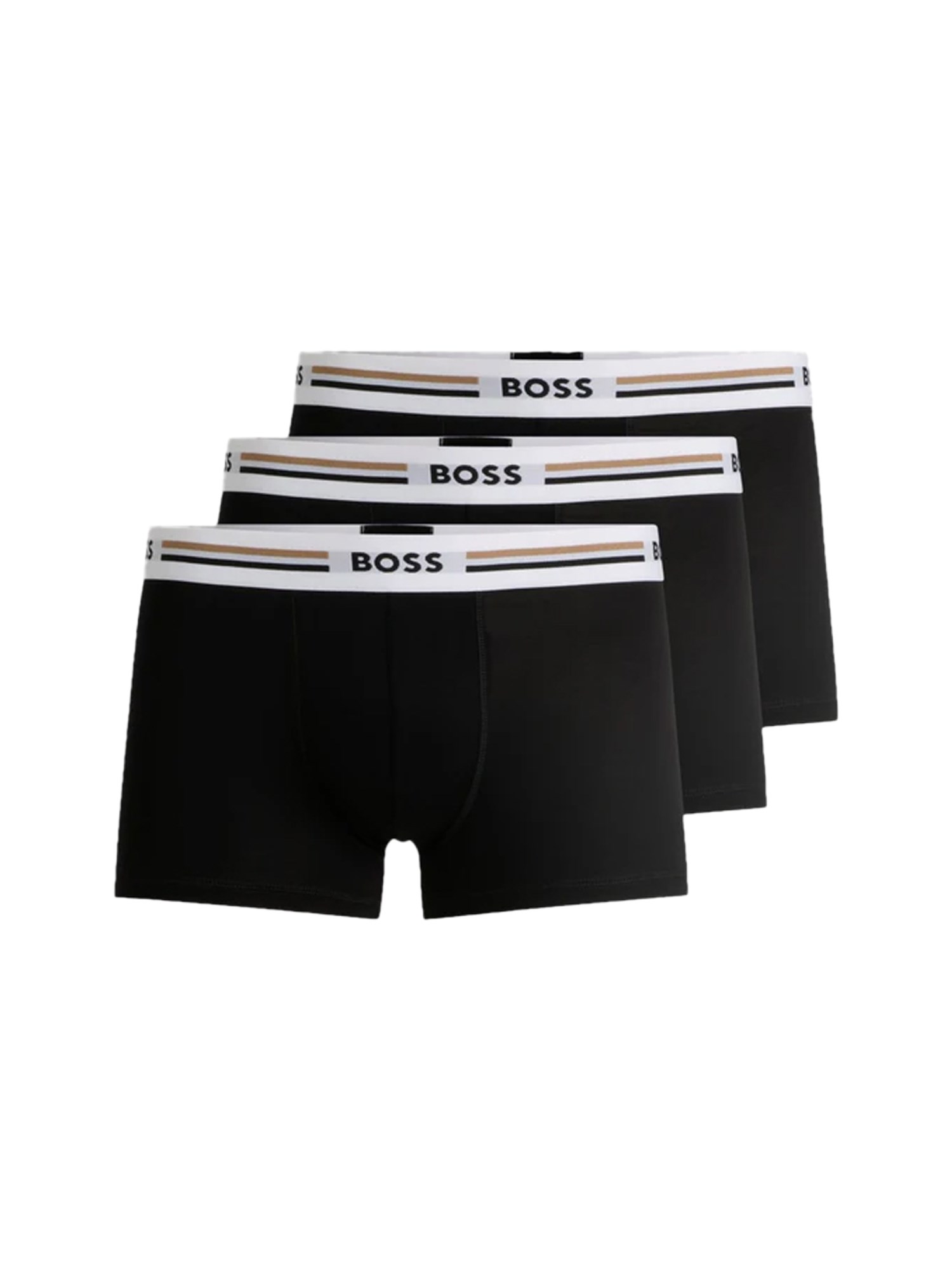 Hugo Boss Three-pack Of Stretch-cotton Boxer Briefs With Logos