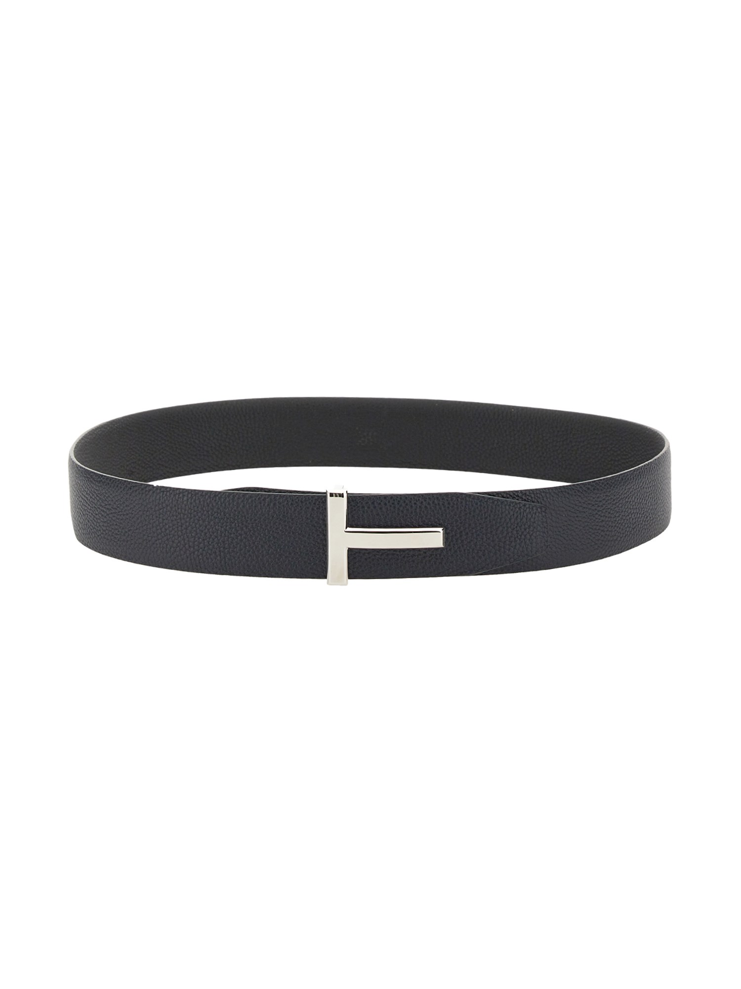 Tom Ford Reversible Calf Leather Belt In Black
