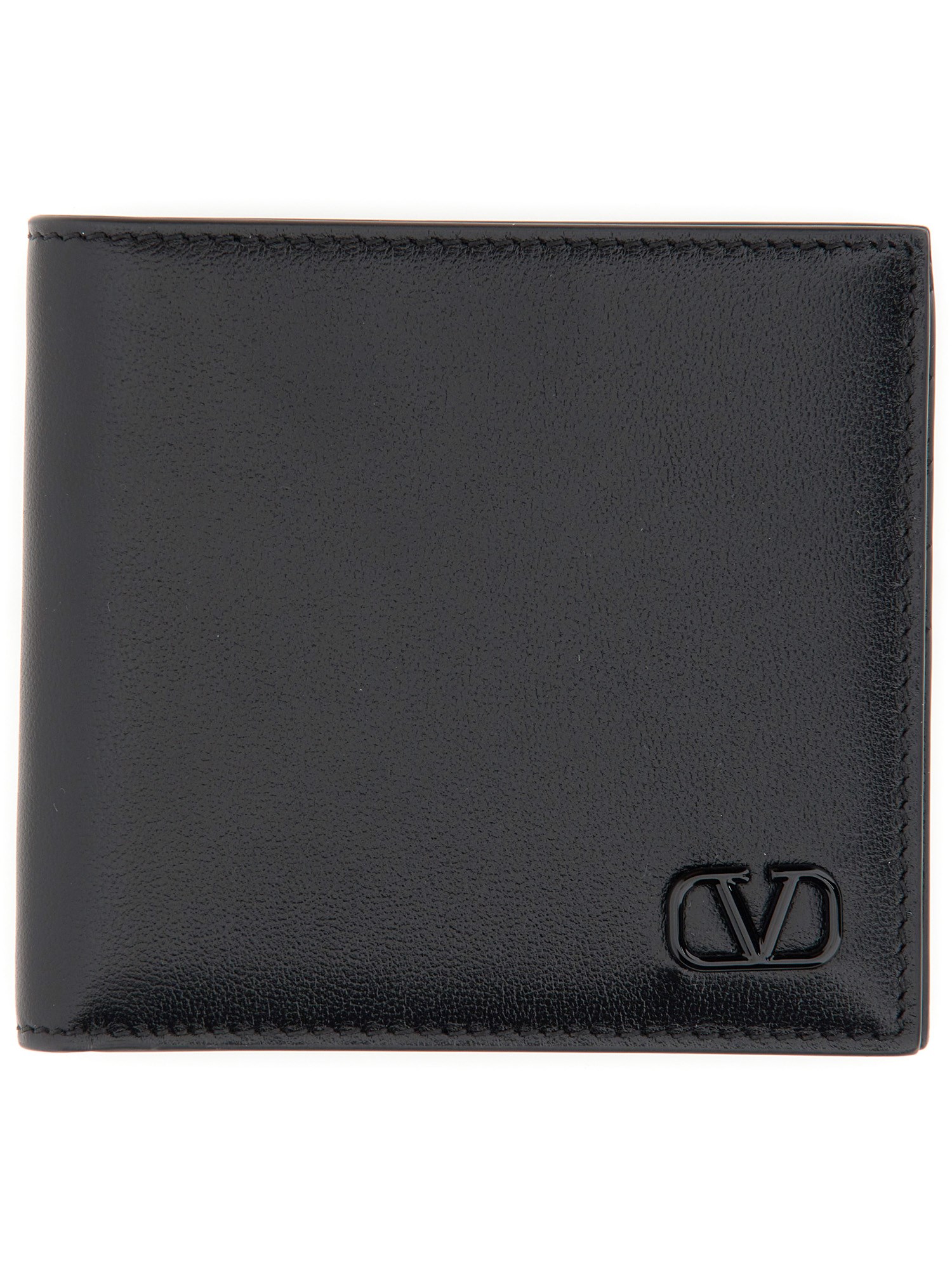 Valentino "bi-fold Vlogo Signature" Wallet In Black