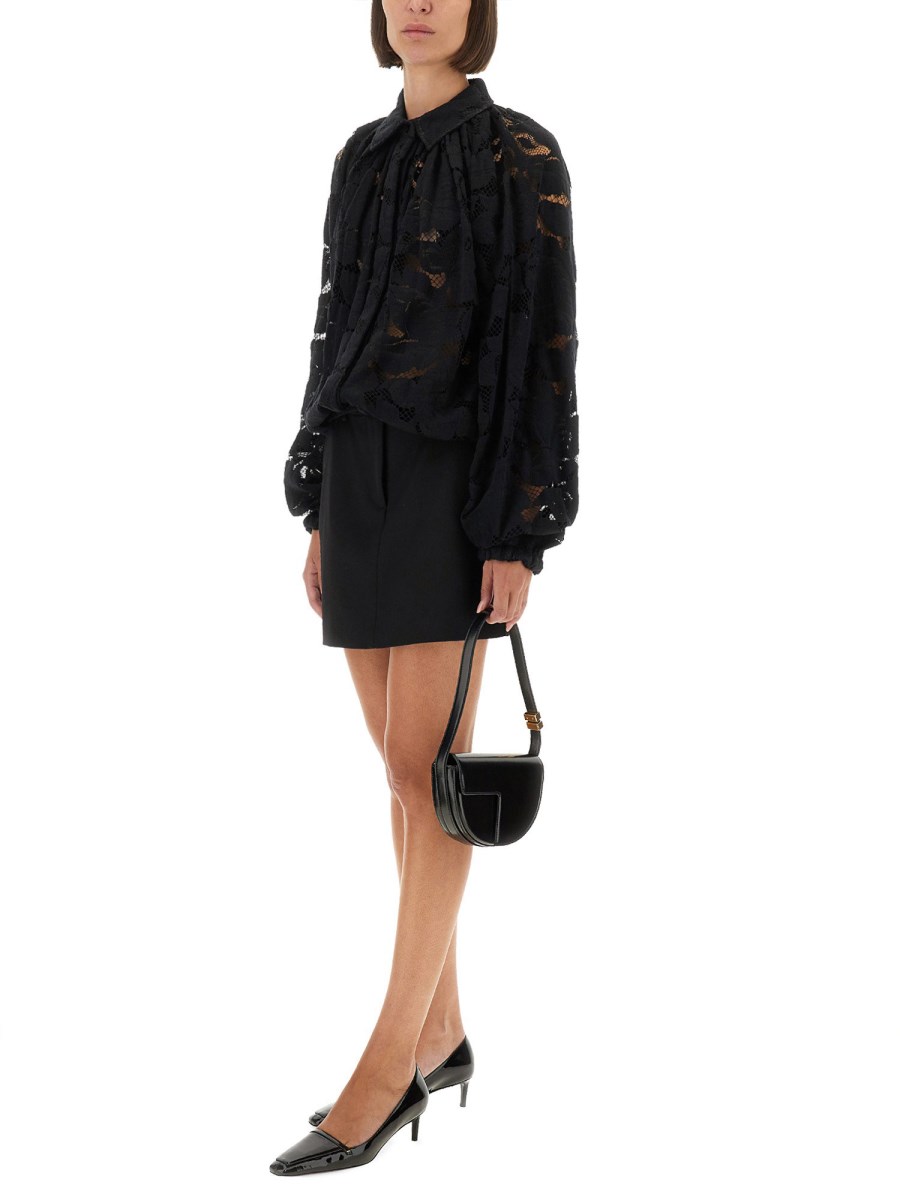 BLUSA A PALLONCINO IN PIZZO