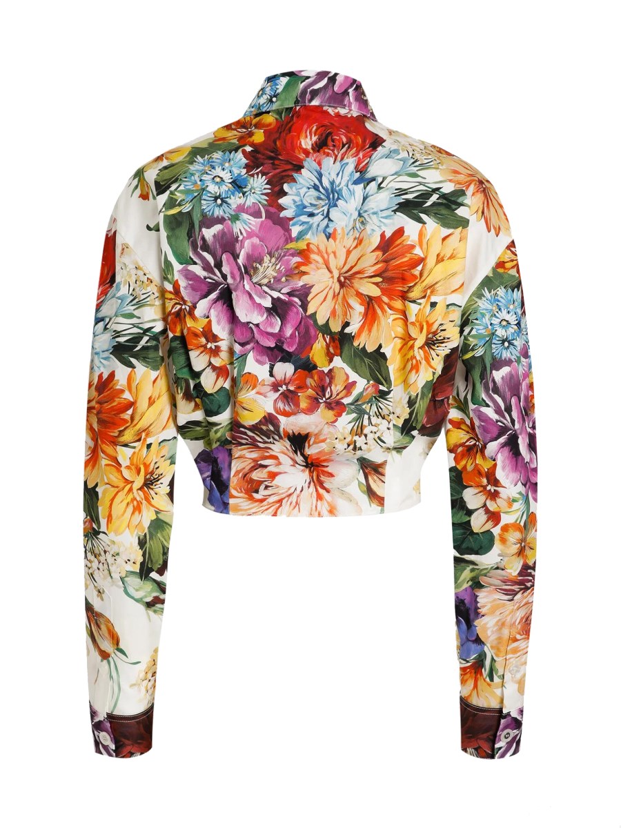 CAMICIA IN POPELINE STAMPA BOUQUET FIORI