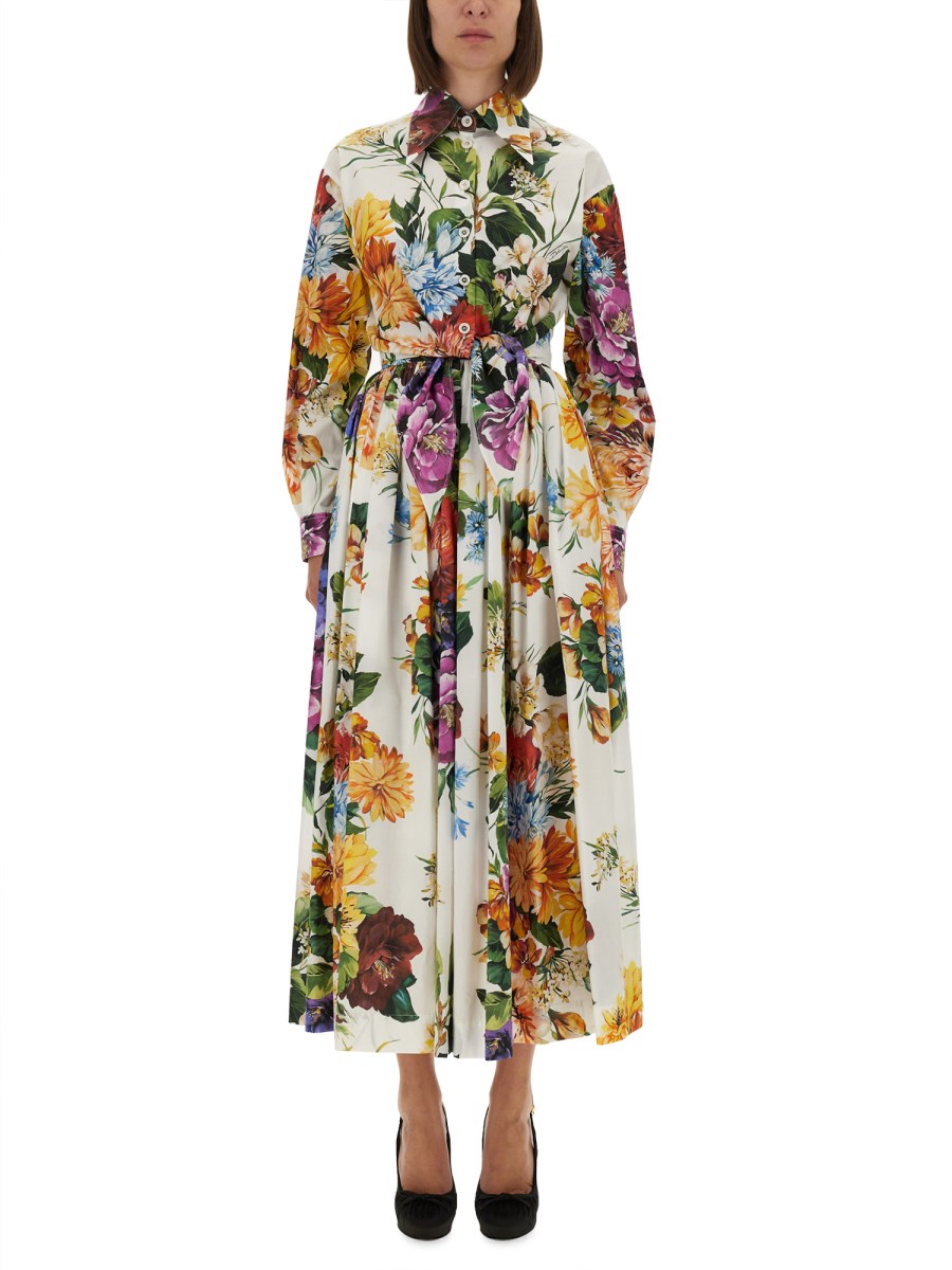 CAMICIA IN POPELINE STAMPA BOUQUET FIORI