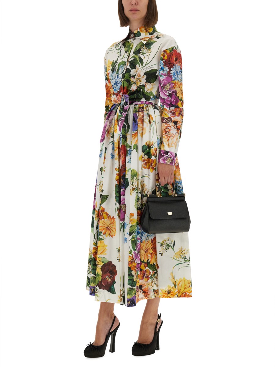 CAMICIA IN POPELINE STAMPA BOUQUET FIORI