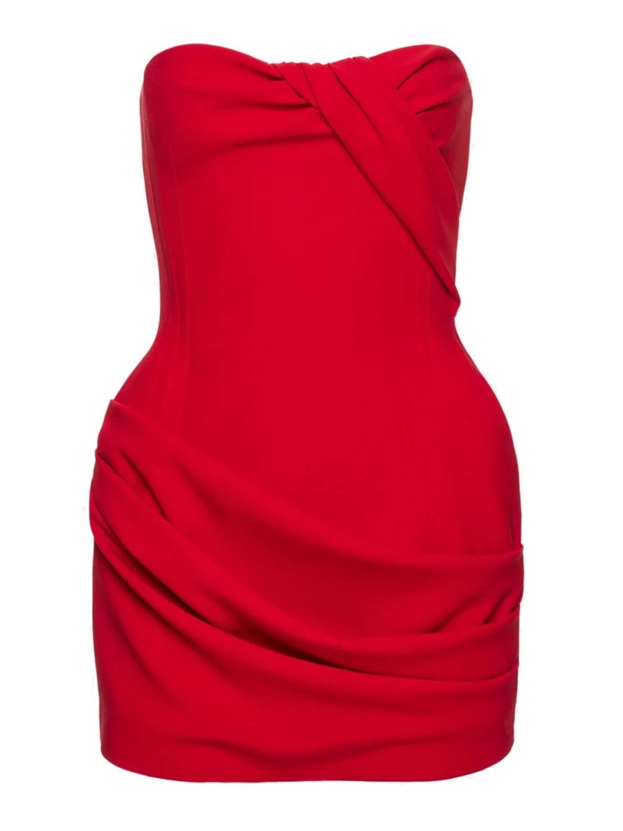 MINI ABITO DRAPPEGGIATO CON CORSETTO STRUTTURATO