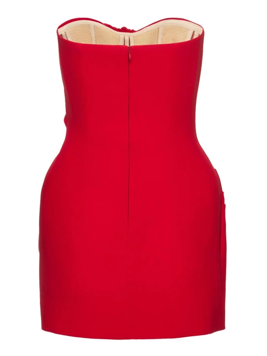 MINI ABITO DRAPPEGGIATO CON CORSETTO STRUTTURATO