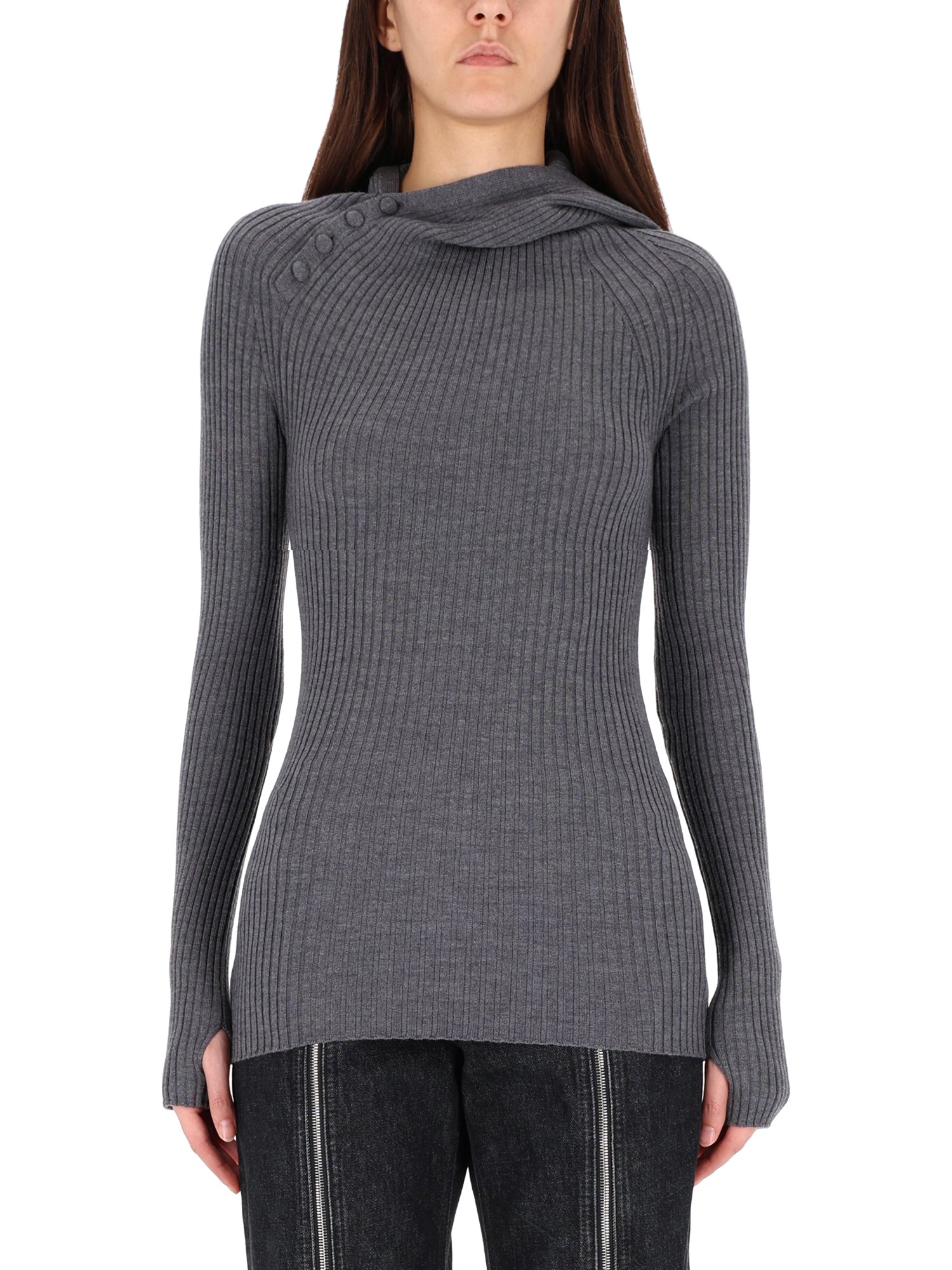 jean paul gaultier ribbed wool sweater