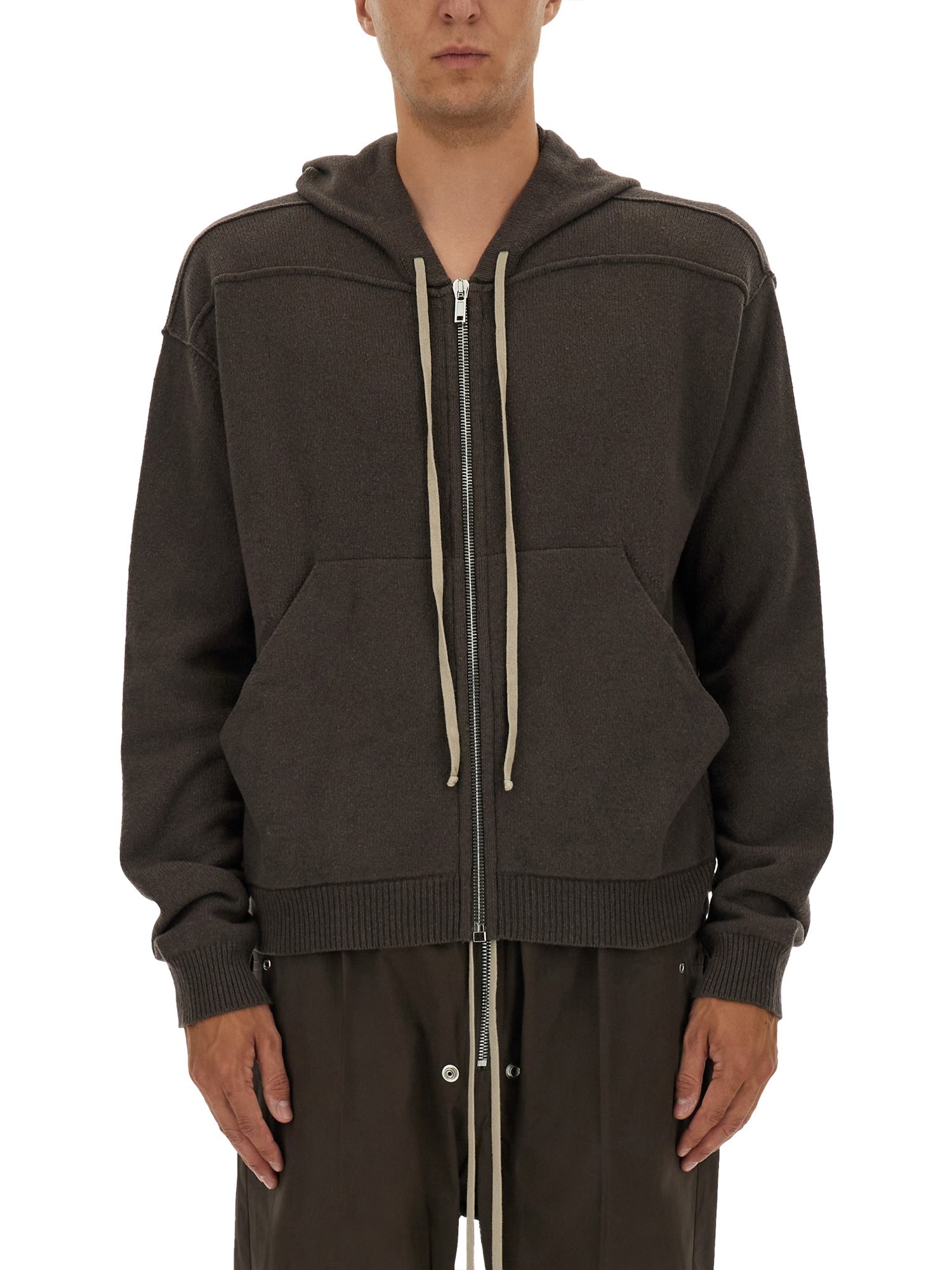 Rick Owens Grey Sweatshirt In Brown