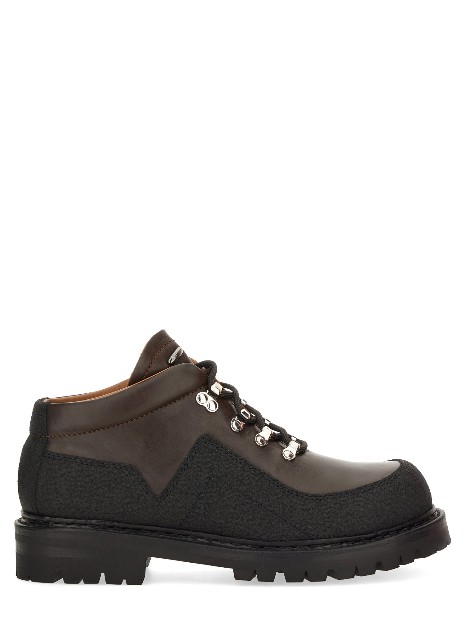 Our Legacy Rugged Black Leather Quest Shoe In Brown