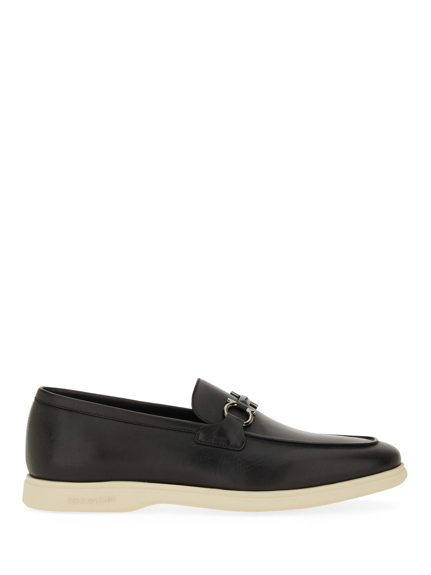 Ferragamo Moccasin Gancini In Black