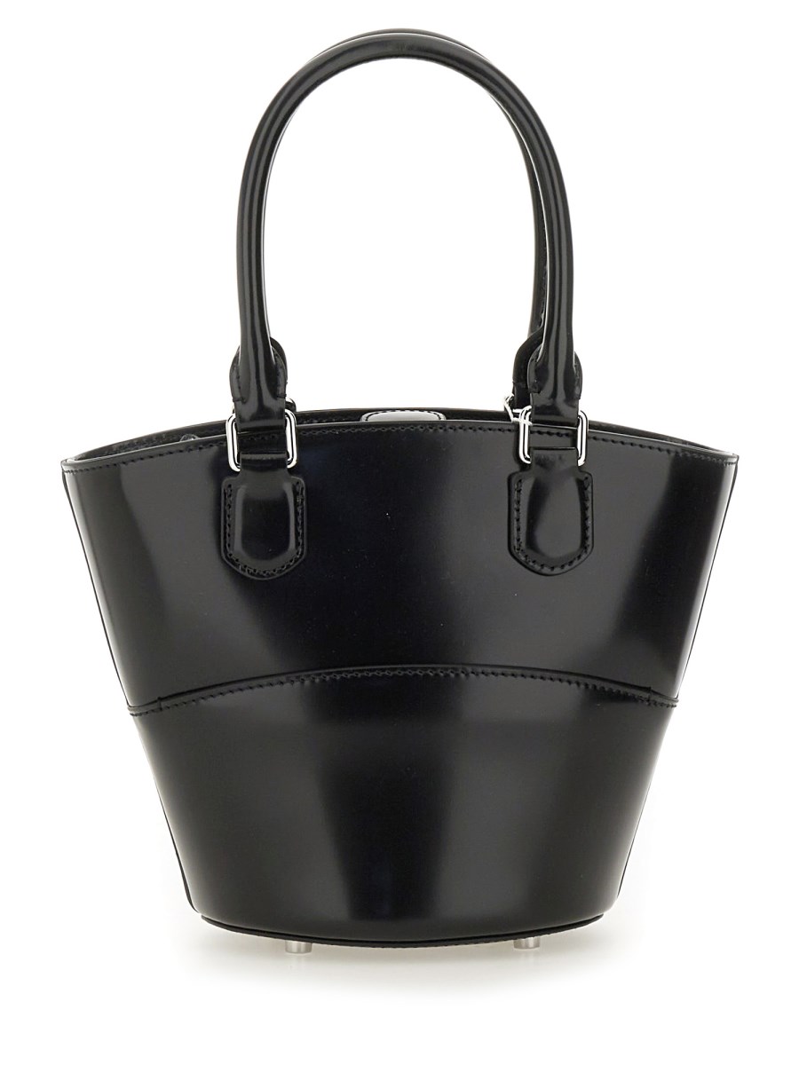 BORSA TOTE IN PELLE CON CHARM