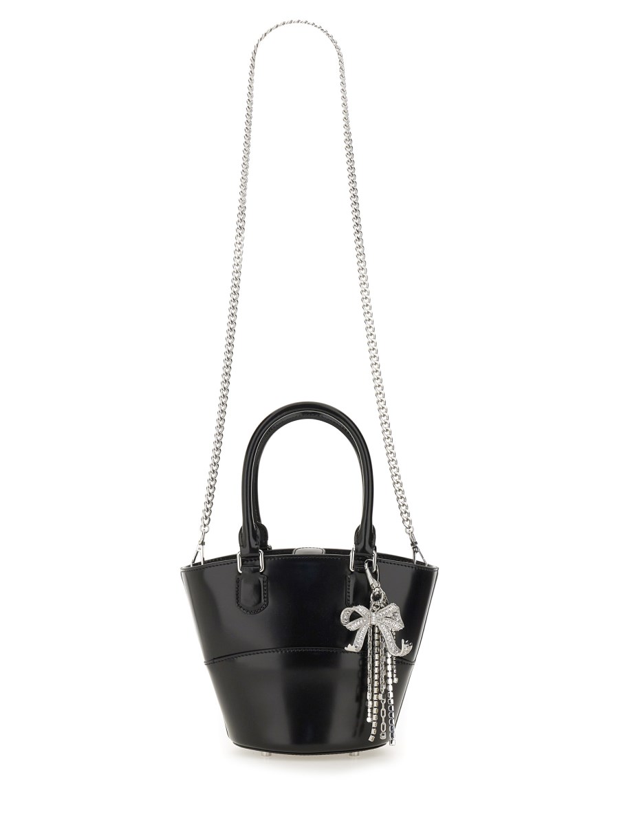 BORSA TOTE IN PELLE CON CHARM