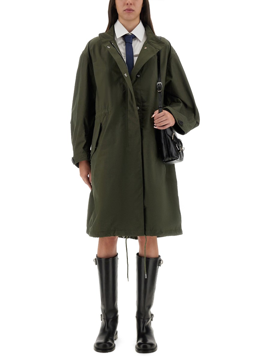 PARKA OVERSIZE CON STAMPA LOGO