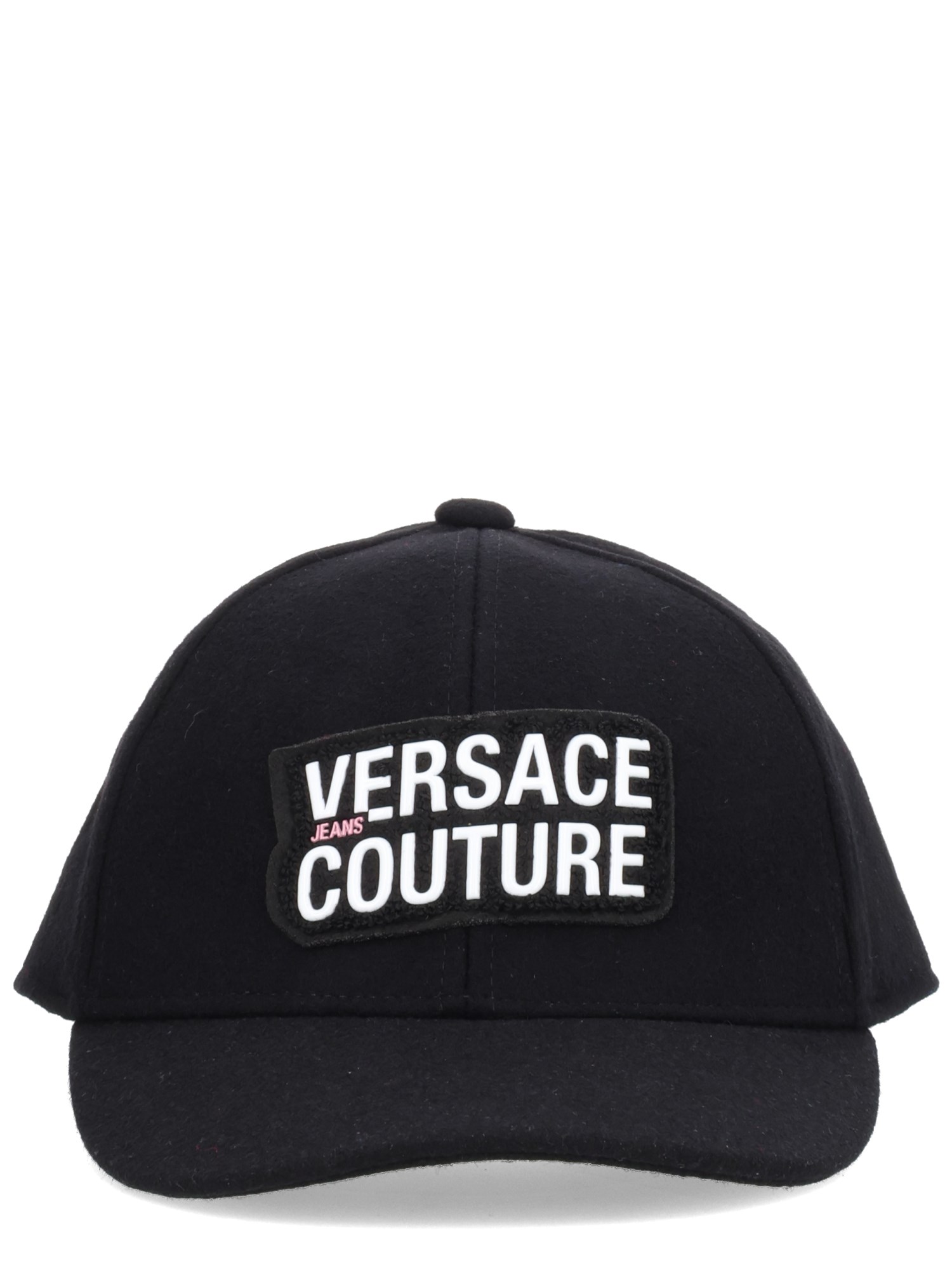Versace Jeans Couture Logo-patch Baseball Cap In Black