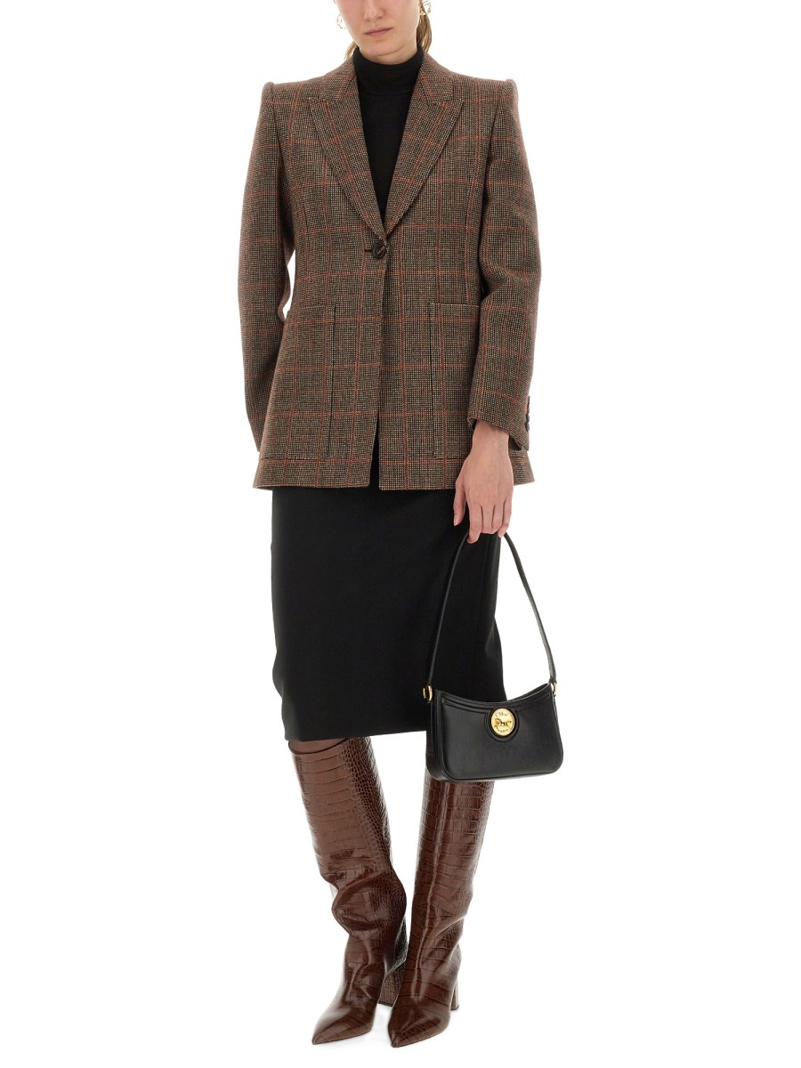 GIACCA SARTORIALE IN LANA A QUADRI