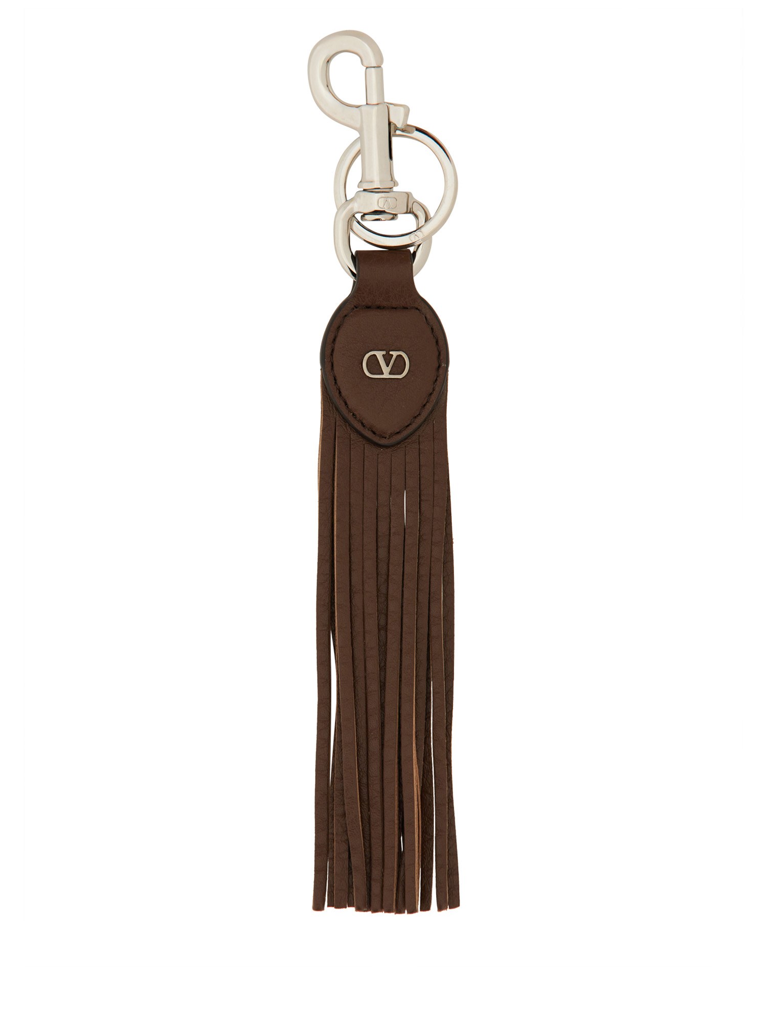 Valentino "vlogo Signature" Keychain In Brown