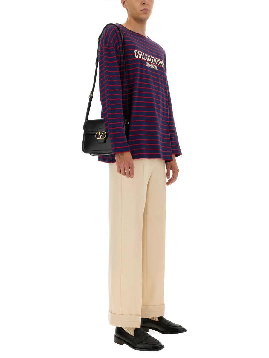 T-SHIRT MANICA LUNGA CON STAMPA CHEZ VALENTINO