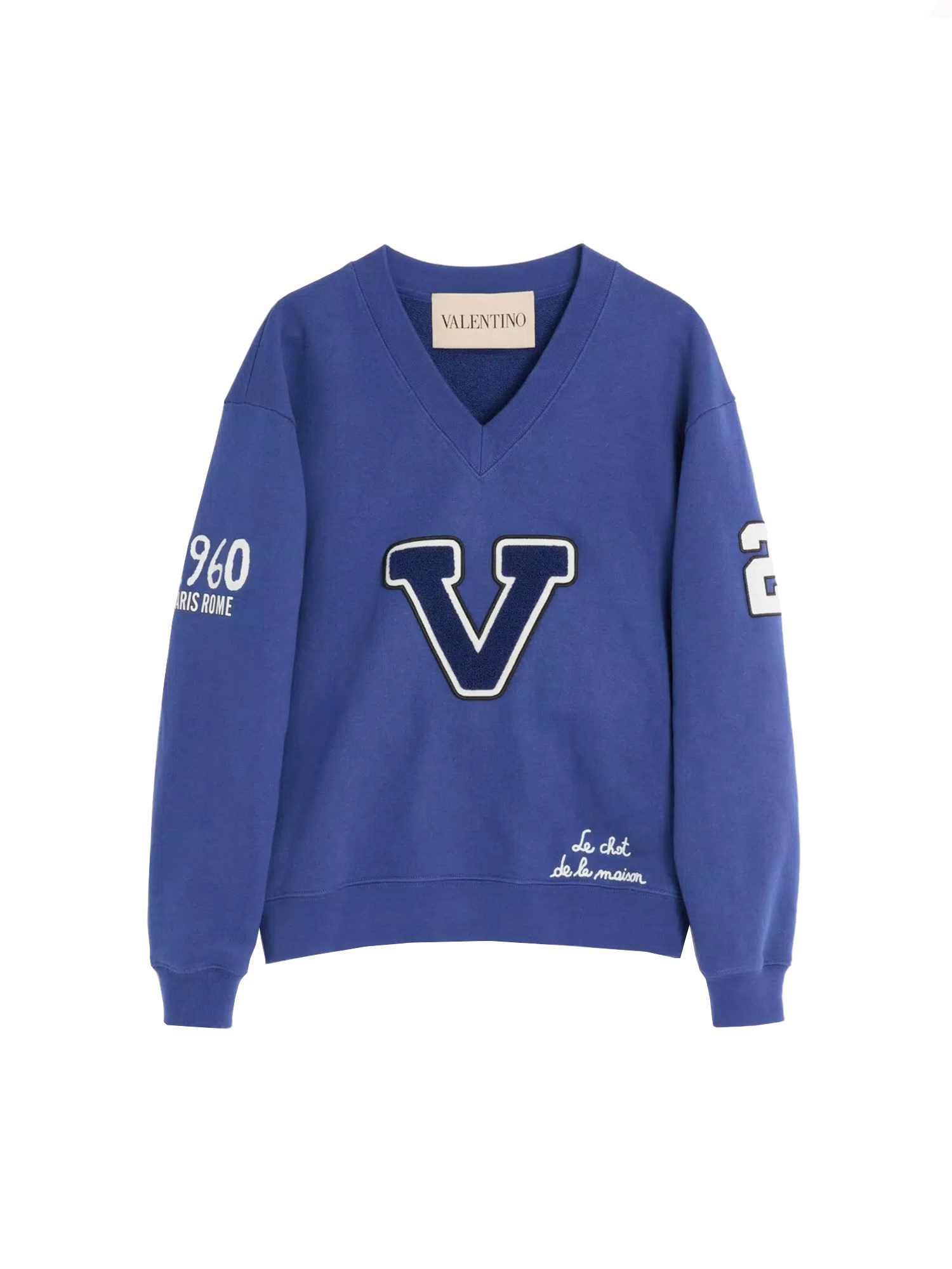 Shop Valentino Embroidered Cotton Sweatshirt