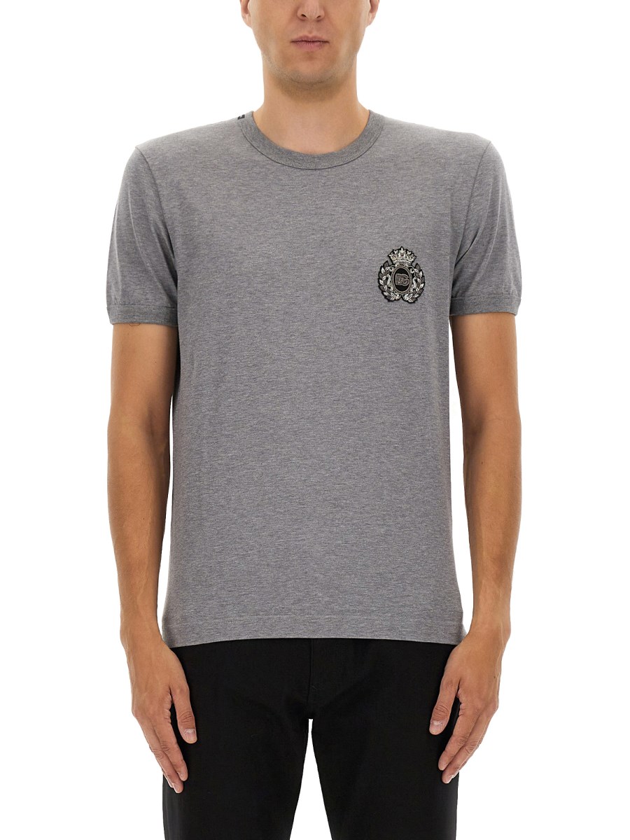 T-SHIRT CON RICAMO BEE AND CROWN