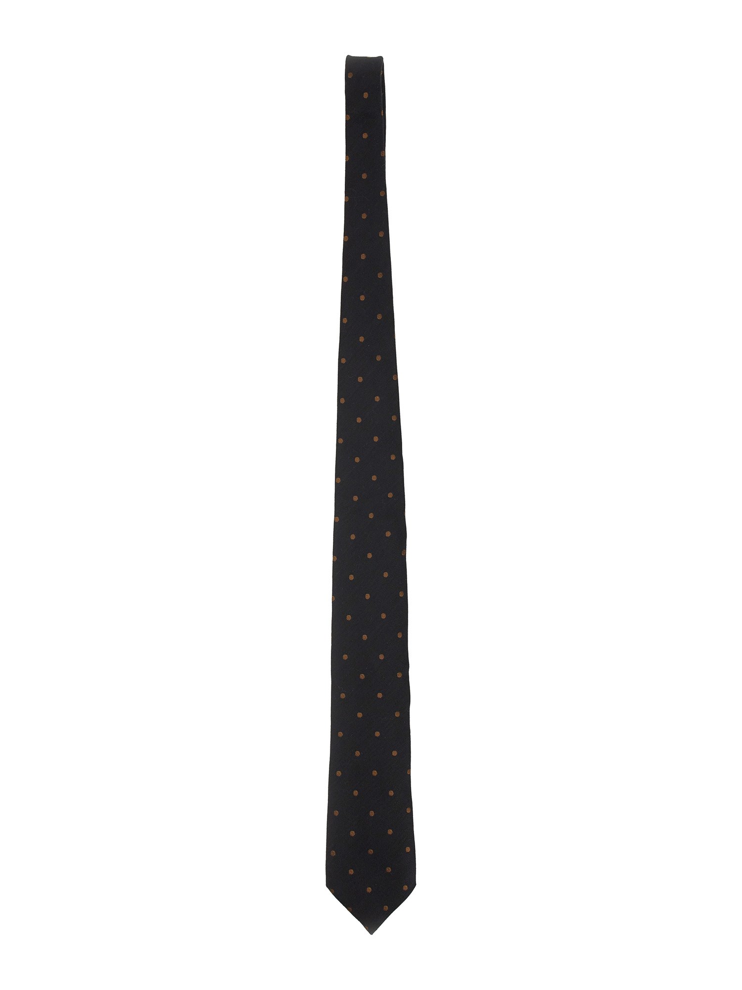 Tom Ford Pointed Tip Polka Dot Silk Tie In Black