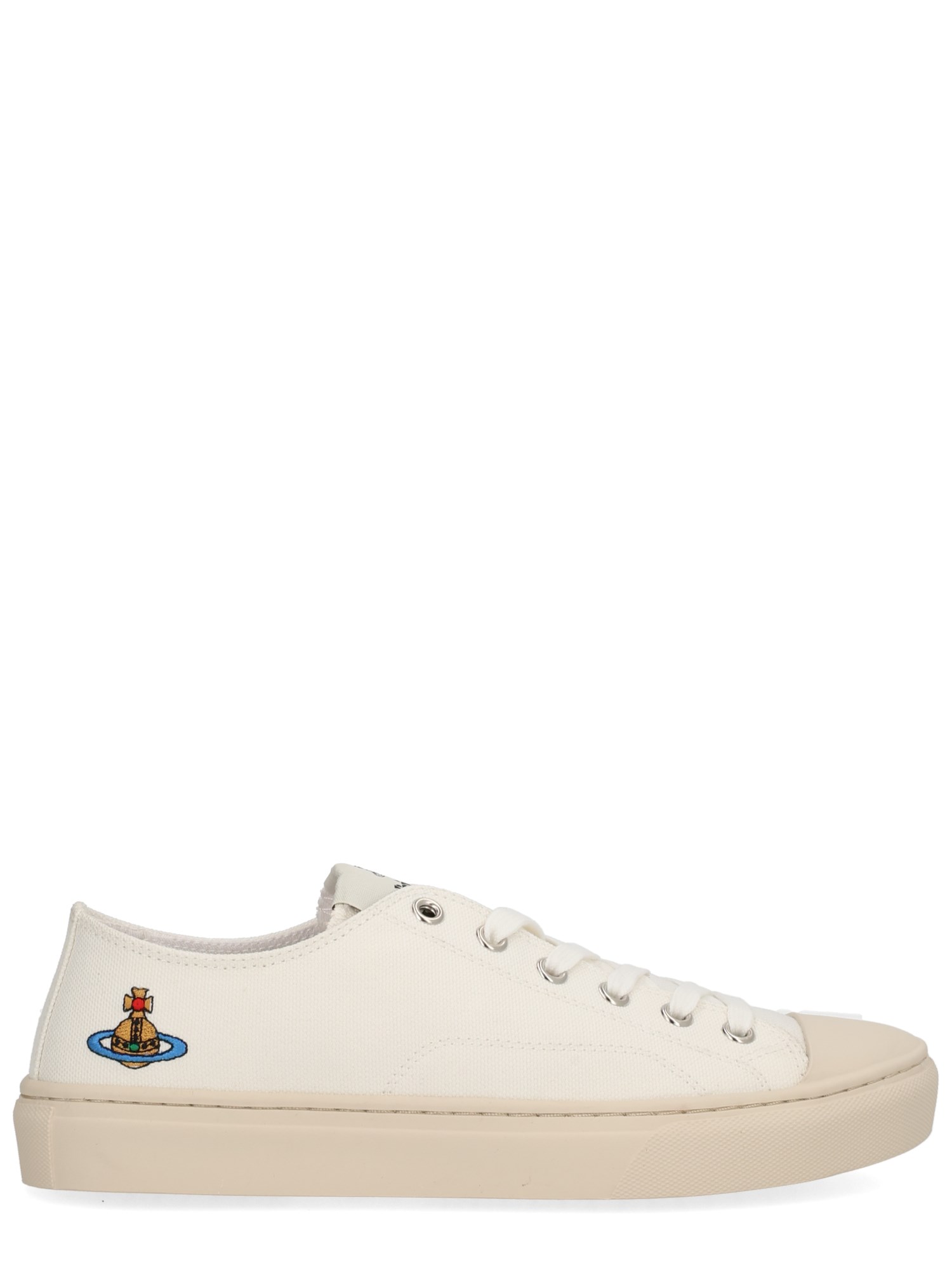 Vivienne Westwood Sneaker Low Top Plimsoll In White
