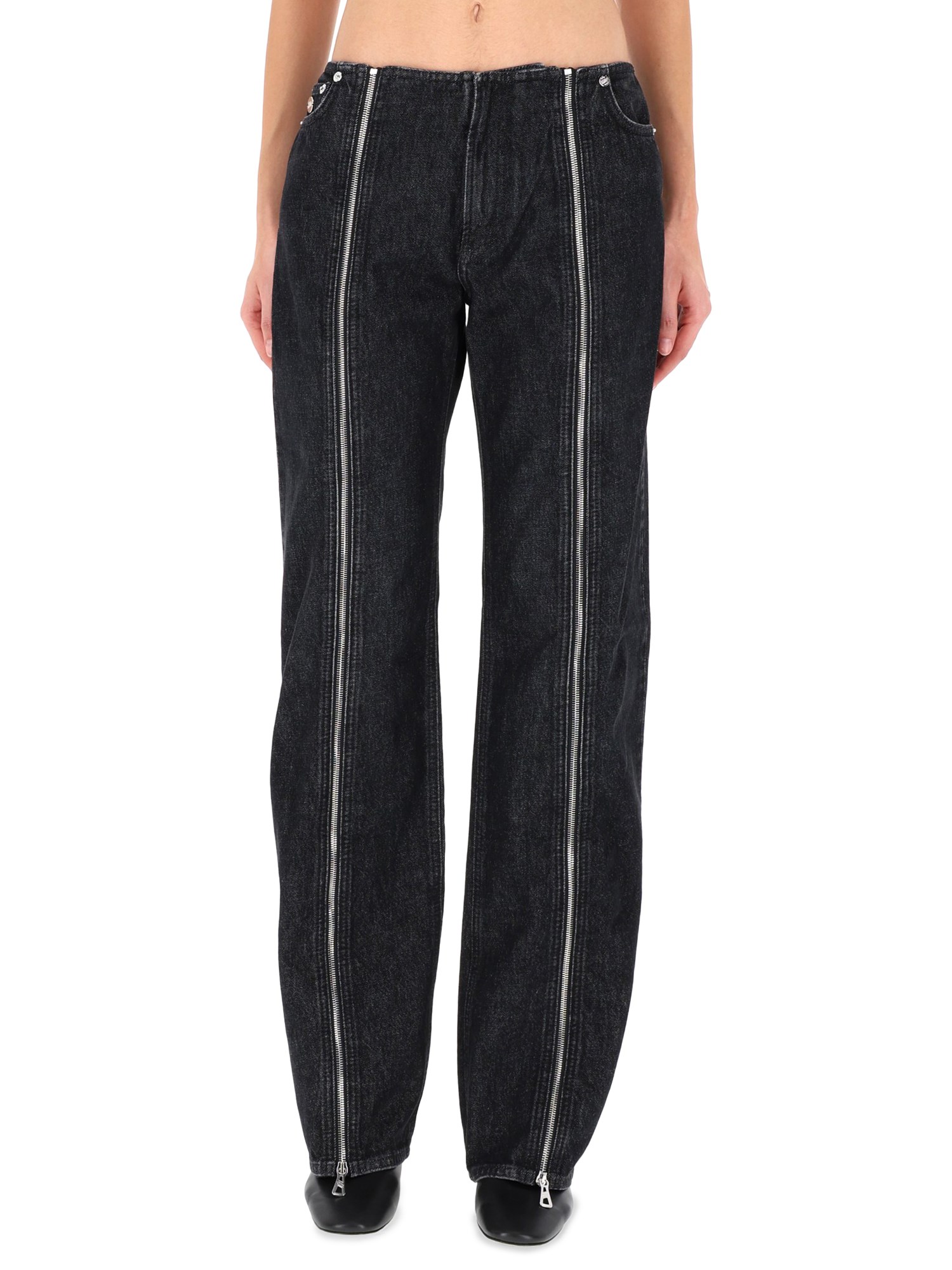 Jean Paul Gaultier Double Zipper Pants In Blue