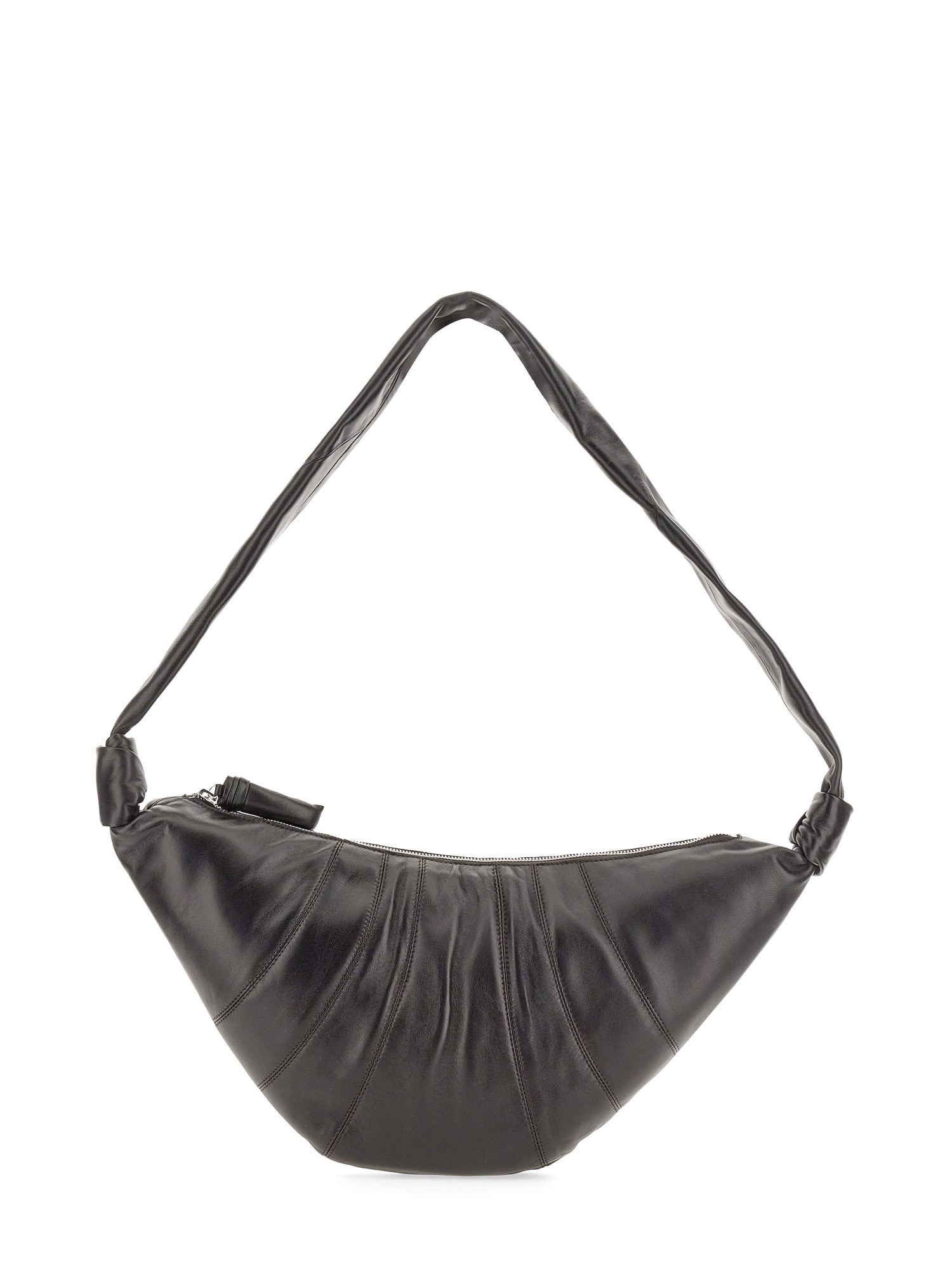 Lemaire Cross-body Bag With Adjustable Strap And Textured Finish In Black