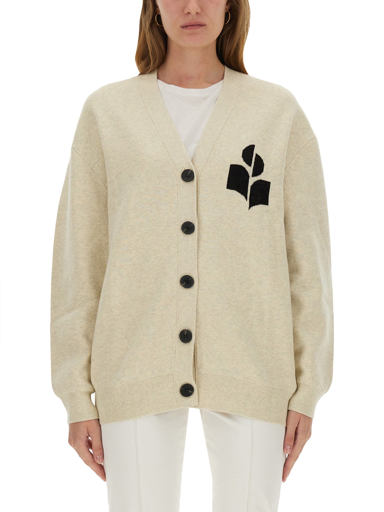 Isabel Marant Étoile Cardigan "norton" In Neutral