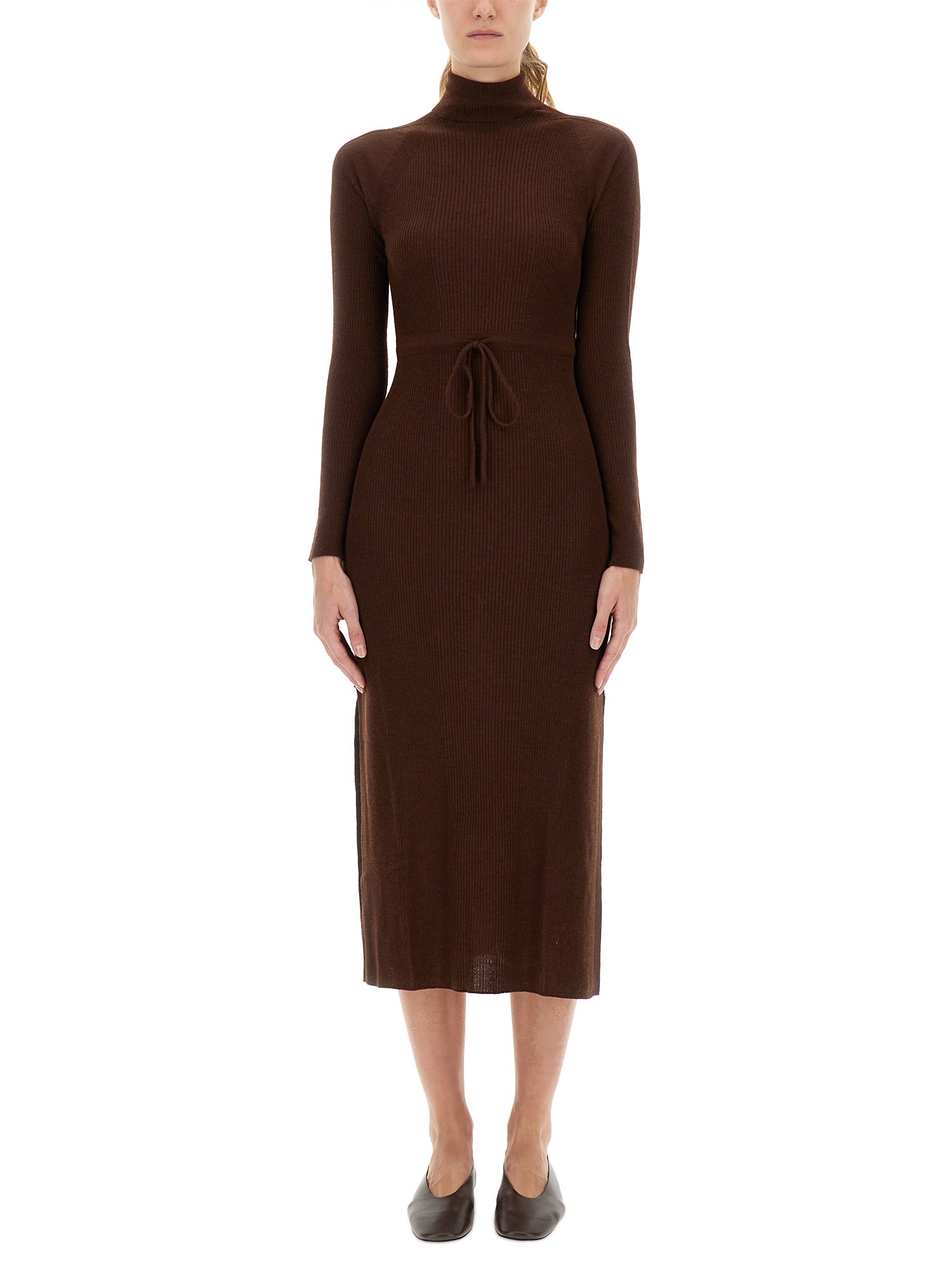 Apc A. P.c. Midi Dress "marianna" In Brown