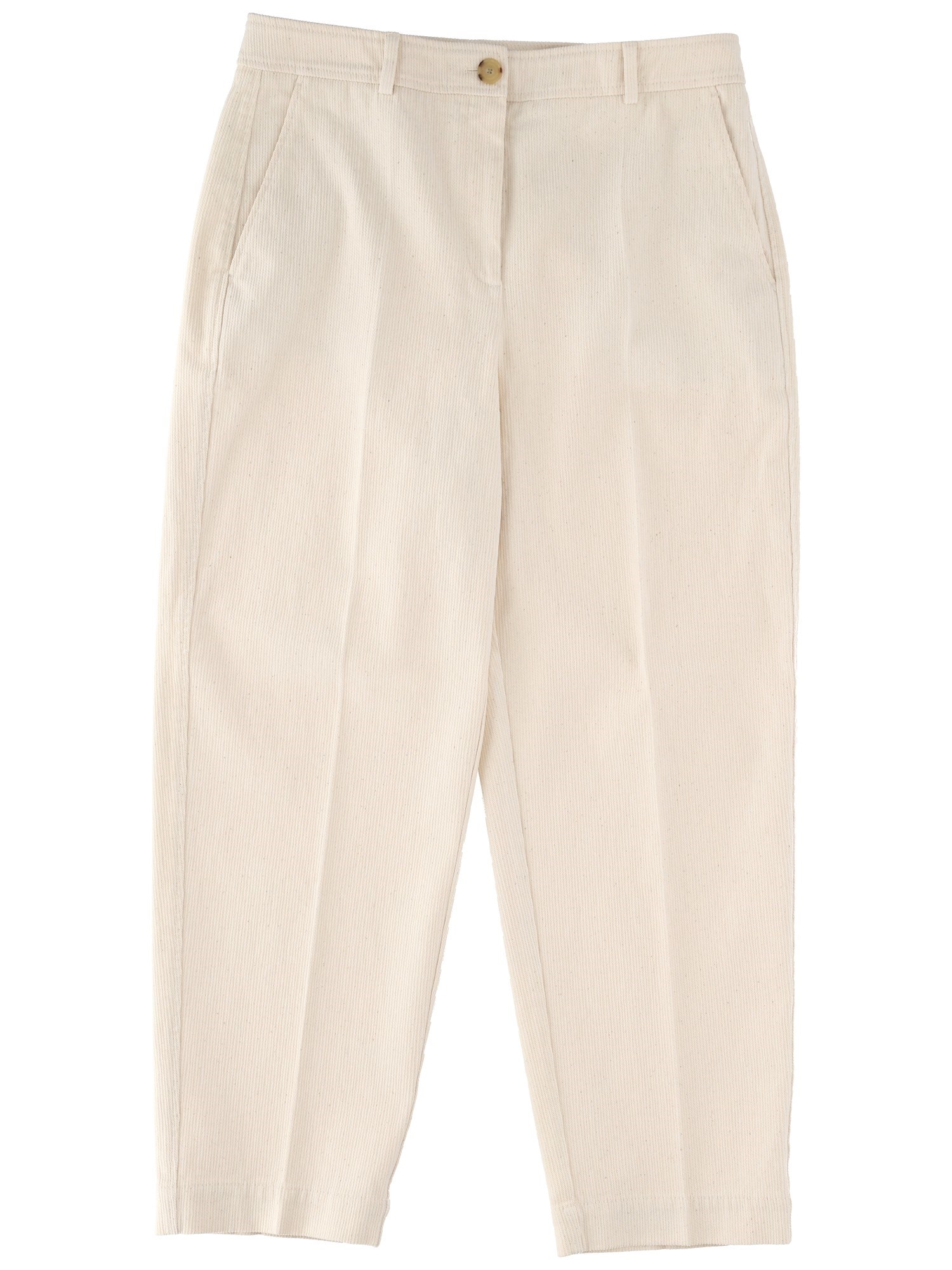 Hugo Boss Twill Trousers In White