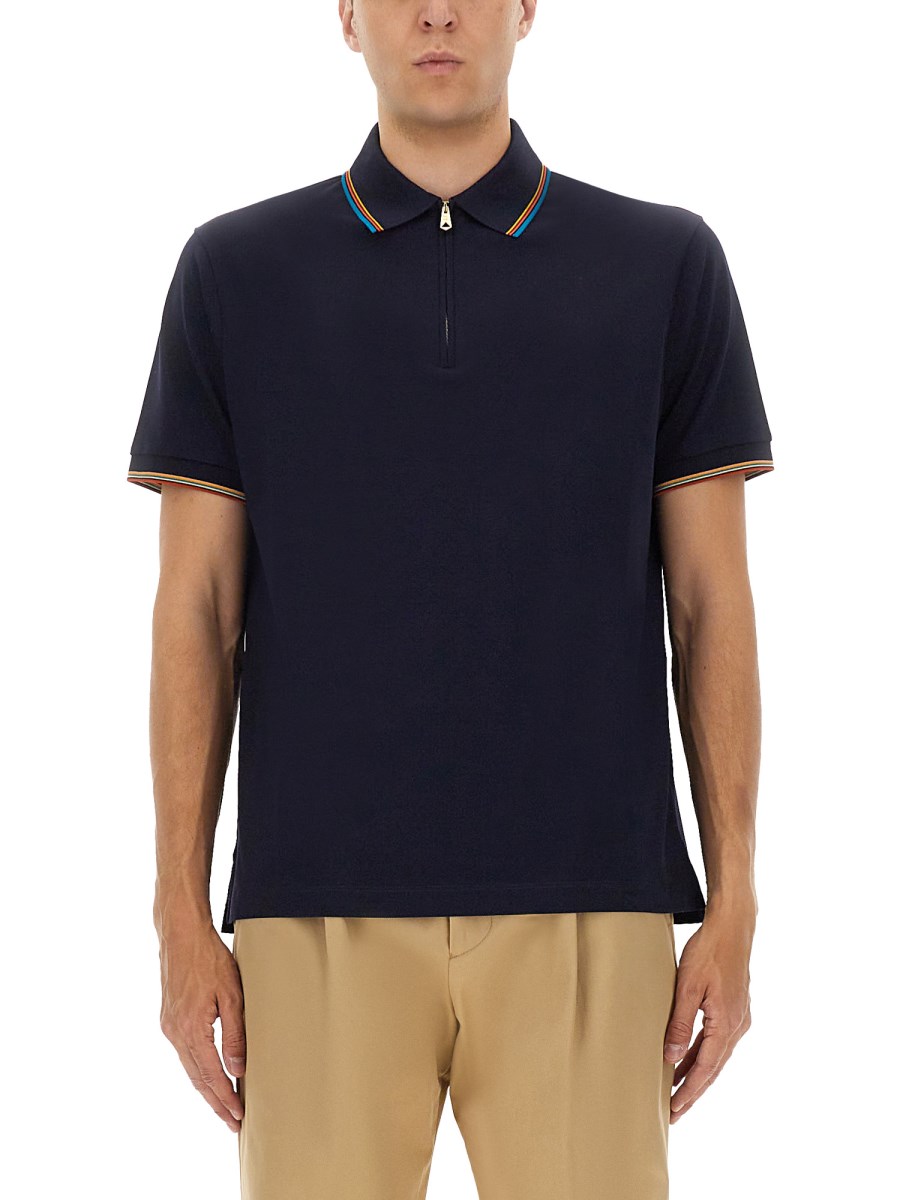 POLO IN COTONE CON ZIP 