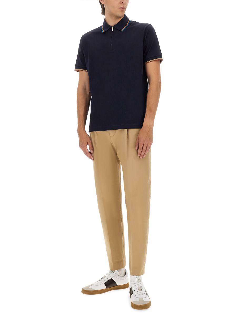 POLO IN COTONE CON ZIP 