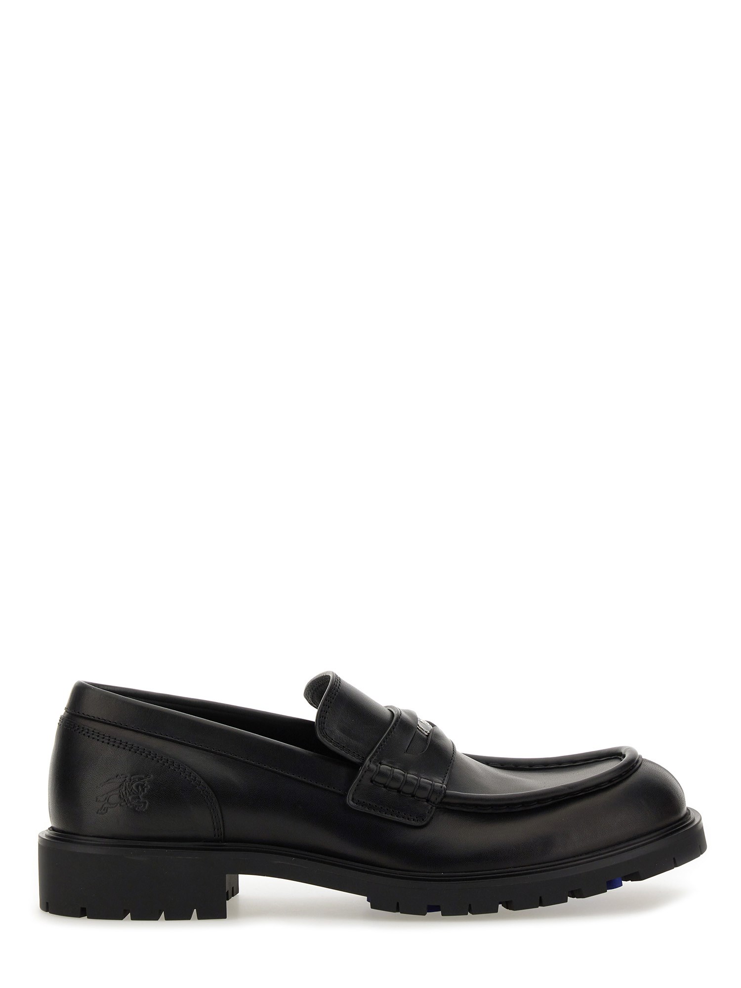 Burberry Leather Rogue Loafers In Black