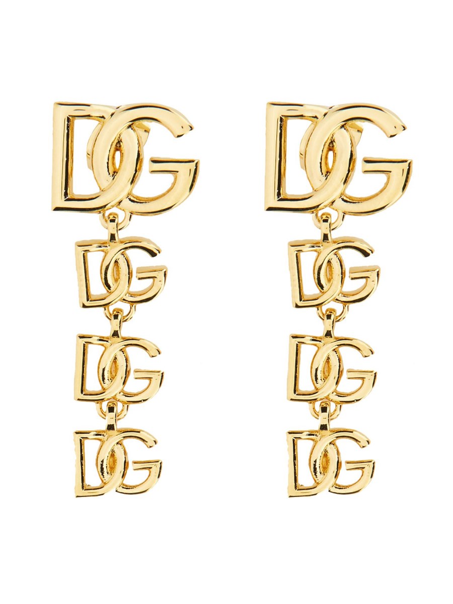 ORECCHINI LUNGHI CON LOGO DG