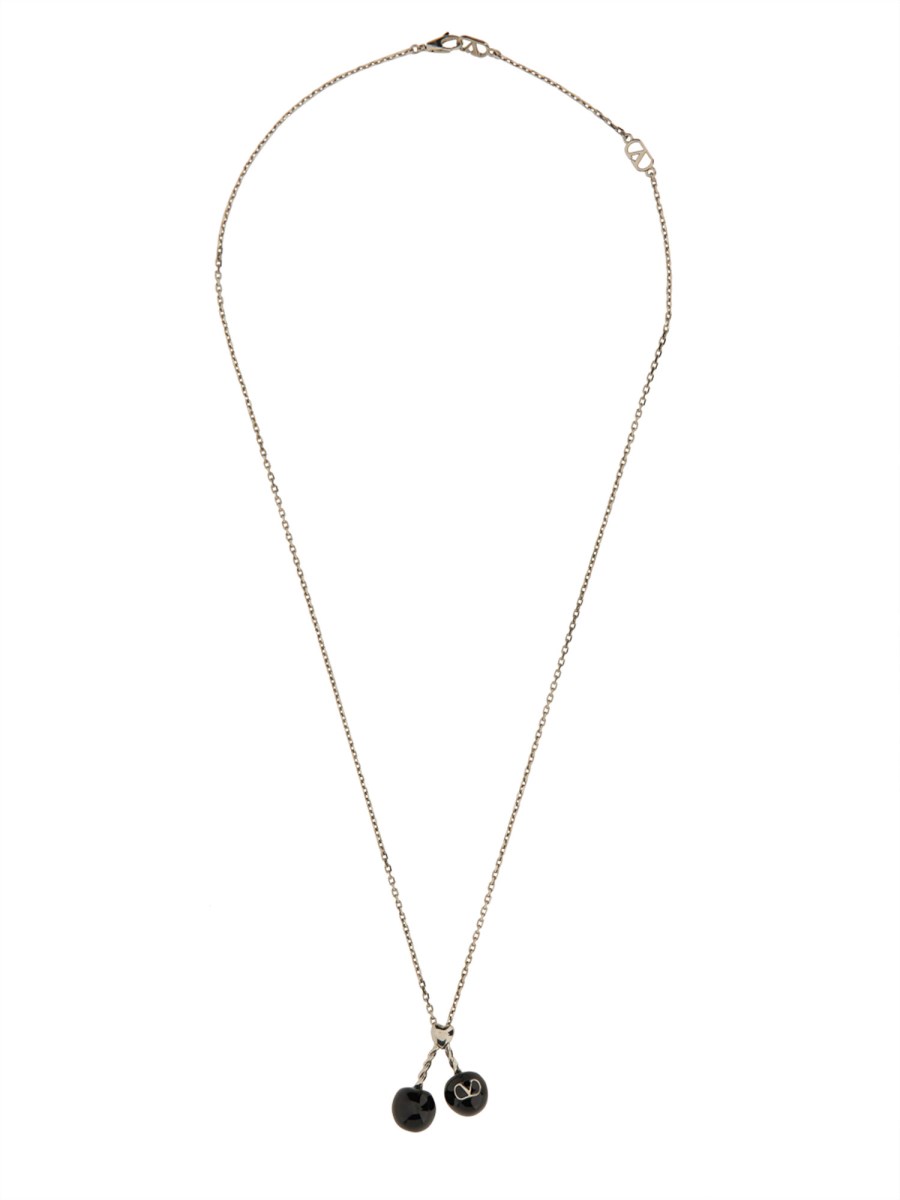 COLLANA CHEZ VALENTINO IN METALLO E SMALTO