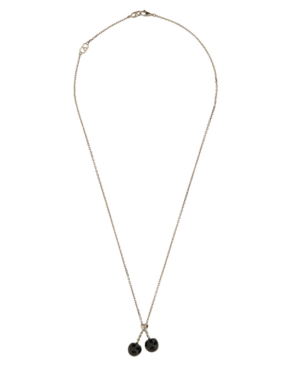 COLLANA CHEZ VALENTINO IN METALLO E SMALTO