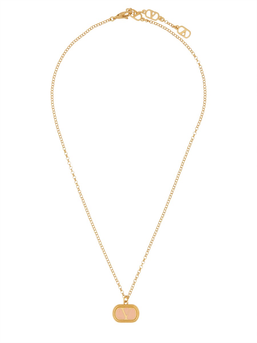 COLLANA OVALETTE IN OTTONE E SMALTO