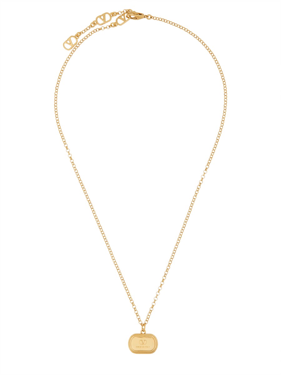 COLLANA OVALETTE IN OTTONE E SMALTO
