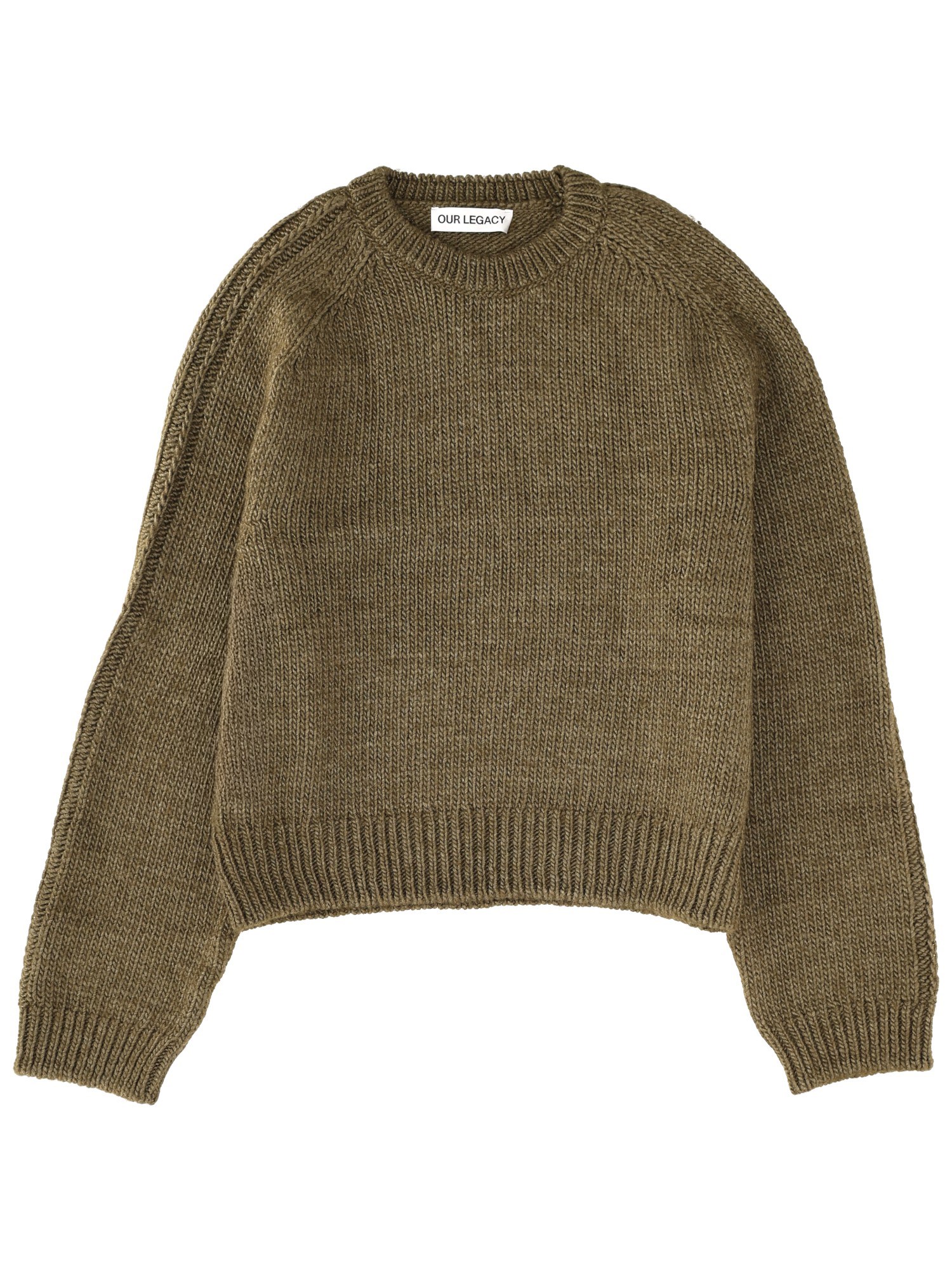 Our Legacy True Roundneck Wool And Silk Sweater In Green